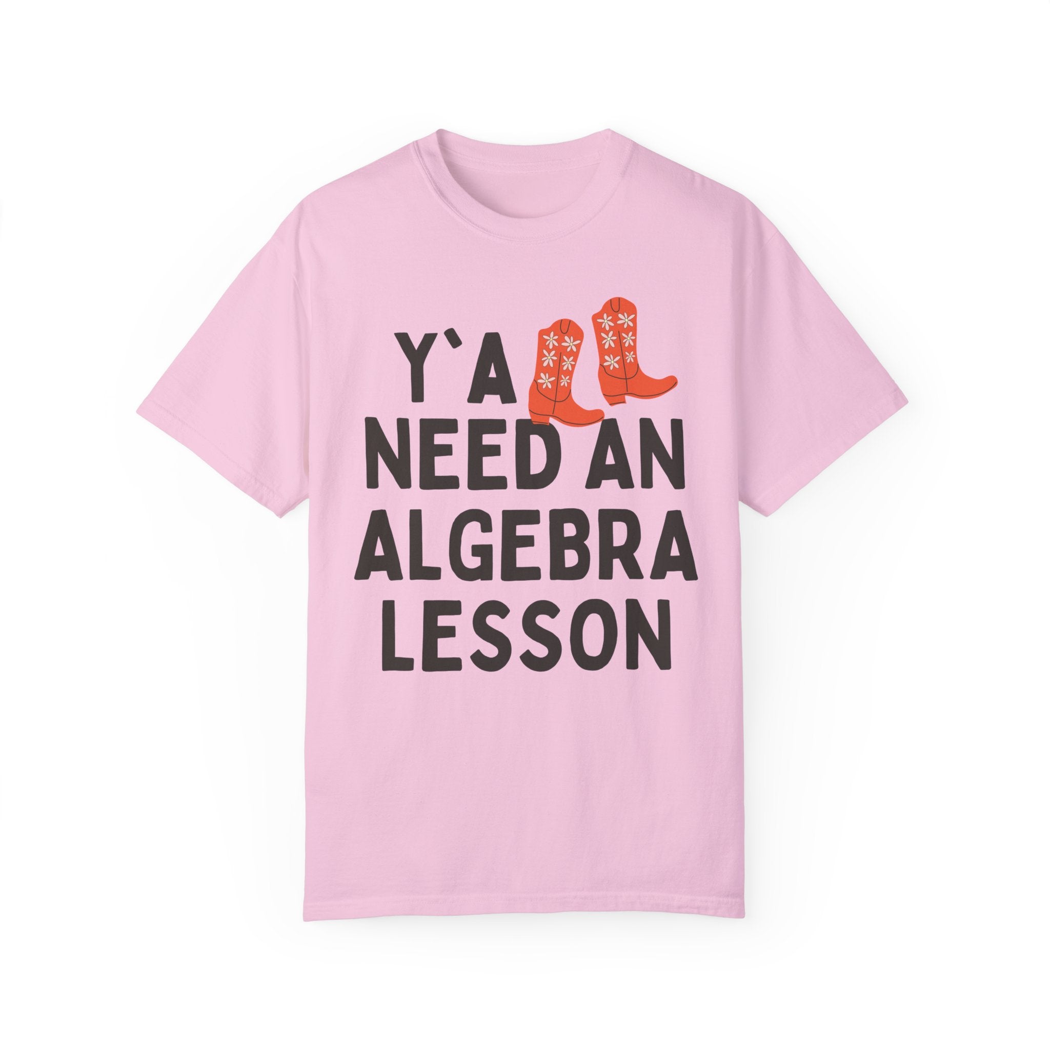 Algebra Teacher T-Shirt with Groovy Western Vibe: Y'all Need an Algebra Lesson, Math Teacher, Math Major Graduation Gift, Algebra Professor - Opal and June