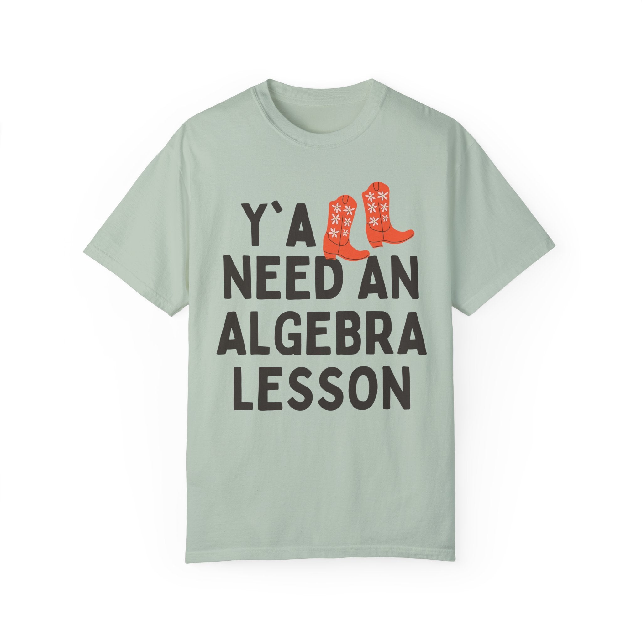 Algebra Teacher T-Shirt with Groovy Western Vibe: Y'all Need an Algebra Lesson, Math Teacher, Math Major Graduation Gift, Algebra Professor - Opal and June
