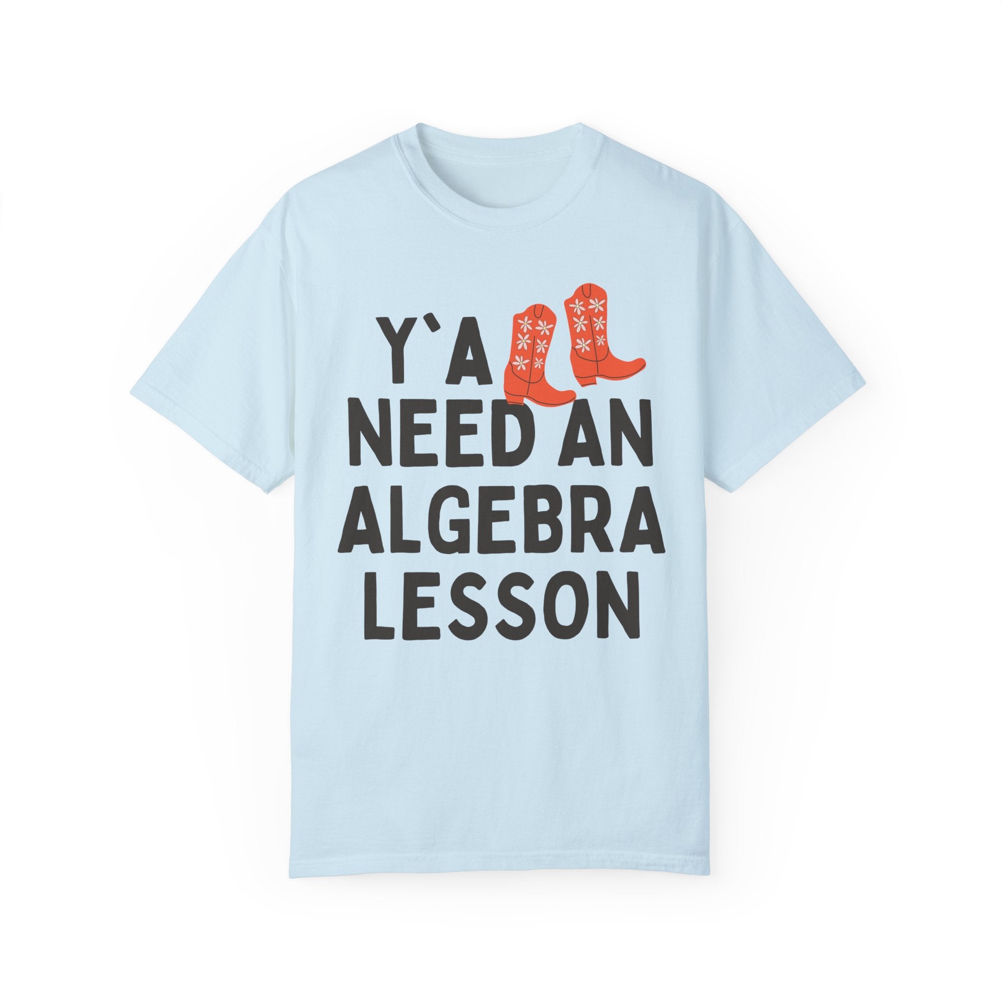 Algebra Teacher T-Shirt with Groovy Western Vibe: Y'all Need an Algebra Lesson, Math Teacher, Math Major Graduation Gift, Algebra Professor - Opal and June