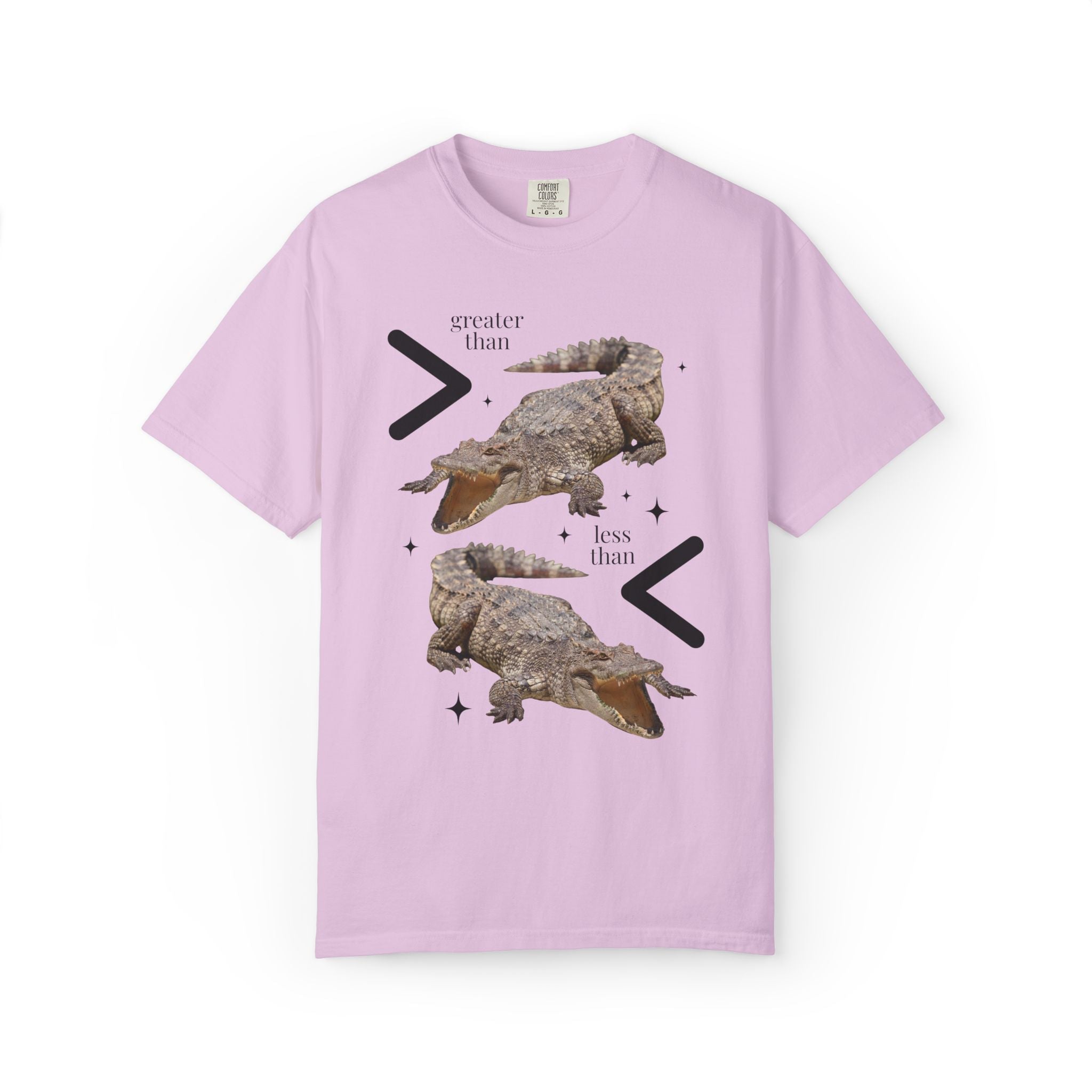 Alligator Math Teacher Tee Shirt, First Grade Teacher, Cute Matching Elementary Math Teacher Tee: Less Than Greater Than 2nd Grade Math Tee - Opal and June