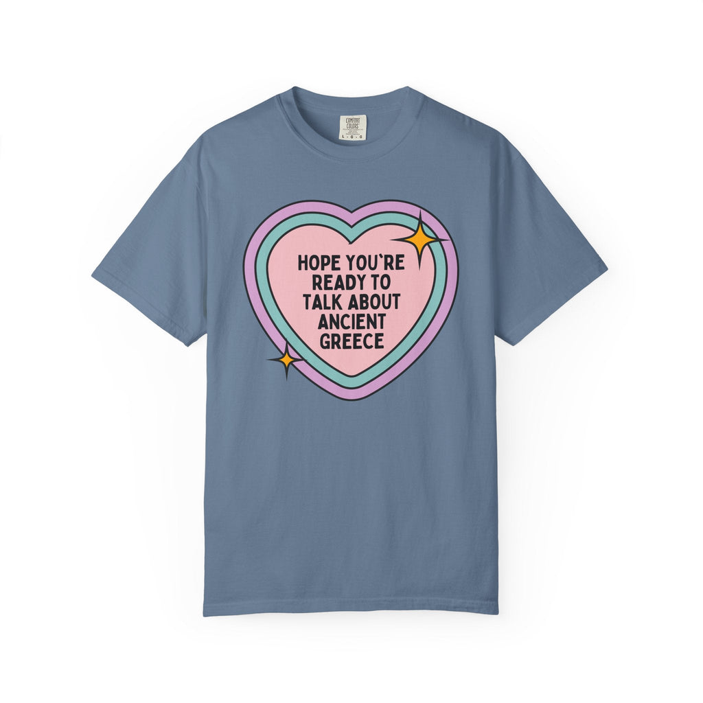 Ancient Greek History Tee Shirt for History Buff Who Loves Grecian History, Humanities Major or Greek Mythology Teacher T-Shirt with Stars - Opal and June