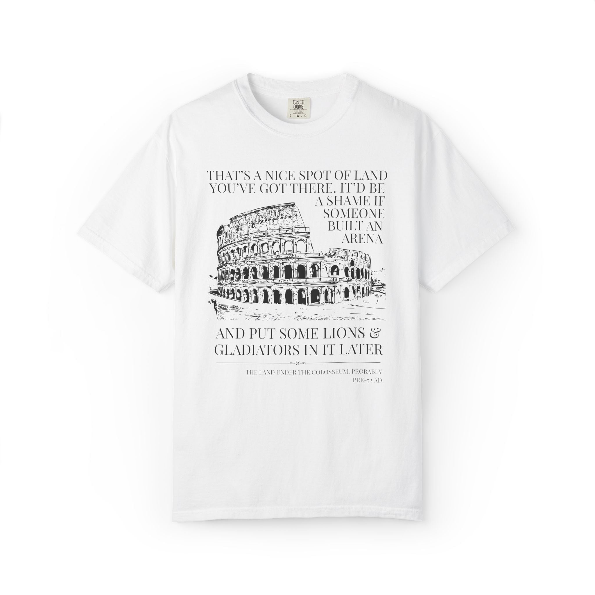 Ancient Roman History Buff Tee Shirt, World History, Rome Gladiators and Colosseum History Lover Tee, High School History Department Tee - Opal and June