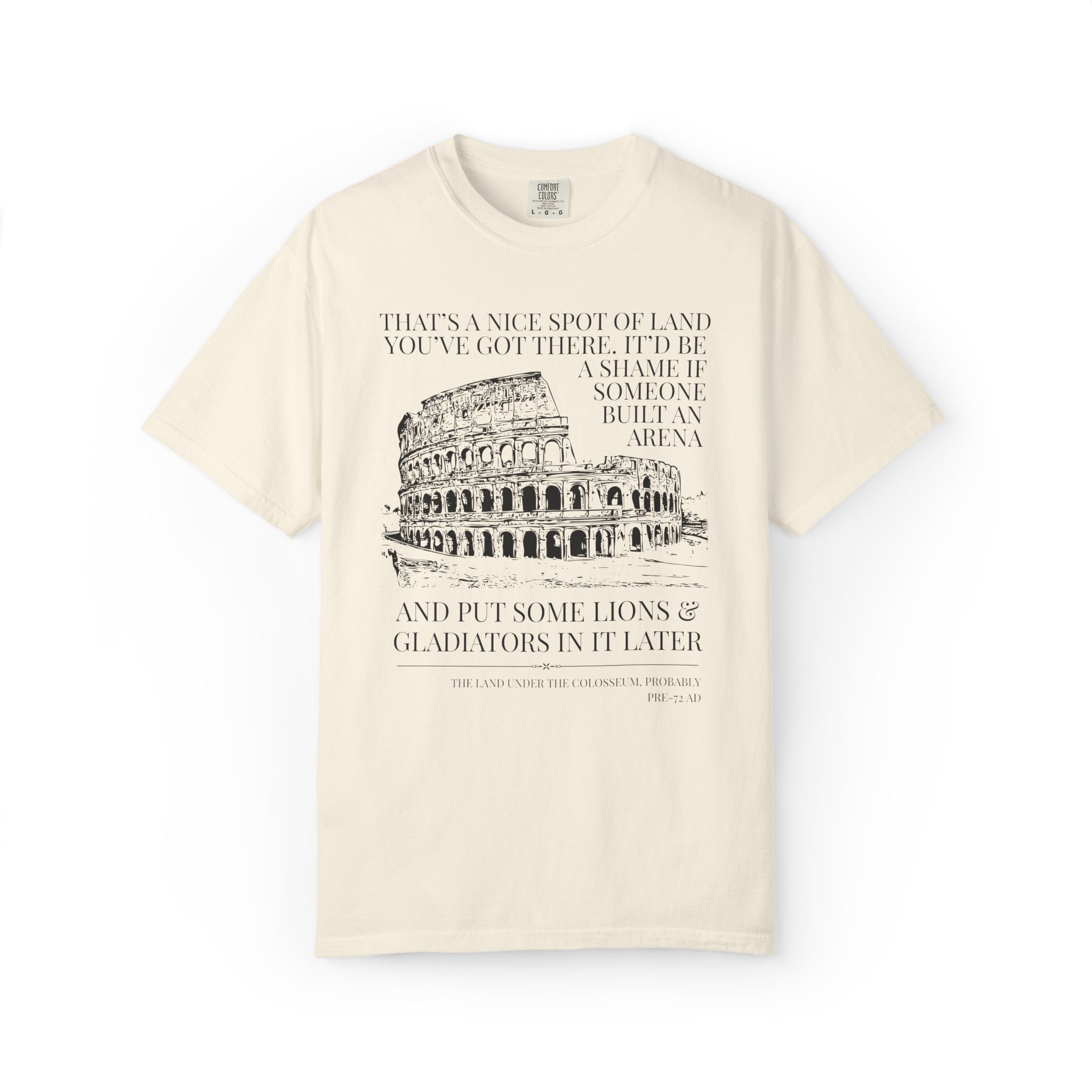 Ancient Roman History Buff Tee Shirt, World History, Rome Gladiators and Colosseum History Lover Tee, High School History Department Tee - Opal and June