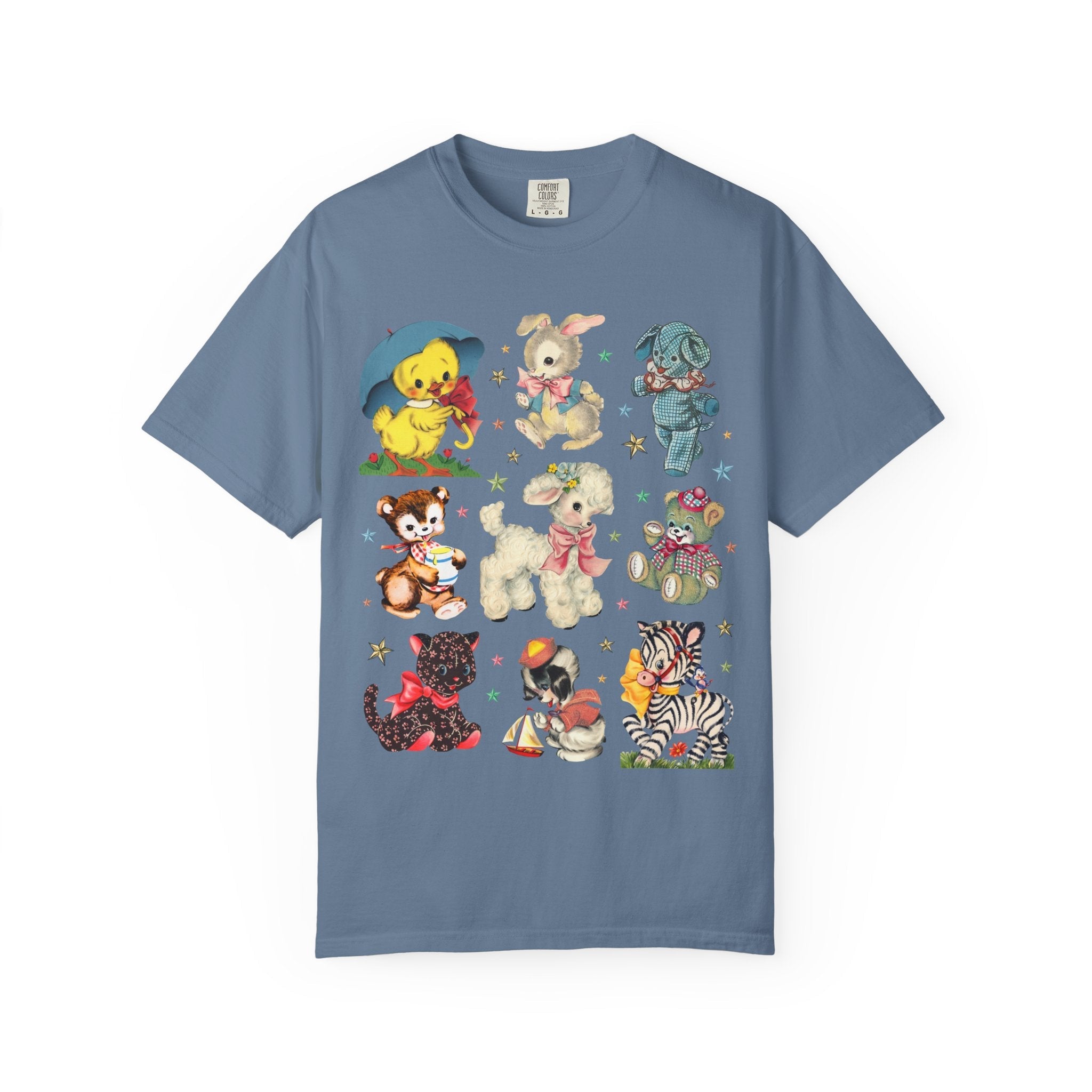 Animal Lover Tee Shirt with Vintage Aesthetic for Friend of Sister Who Loves Animals: Silly Weirdcore Dreamcore Cat Lover T-Shirt with Duck - Opal and June