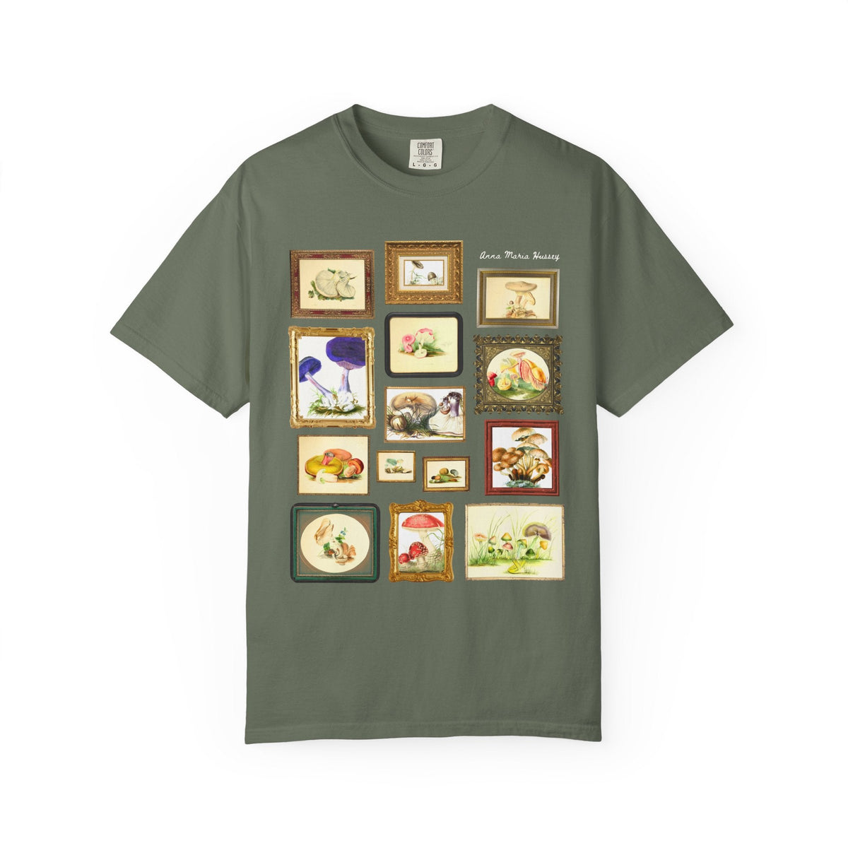 Anna Maria Hussey Art History Tee Shirt for Mushroom Lover or Mycologist, 19th Century Women in STEM, 1800s Scientific British Illustrator - Opal and June