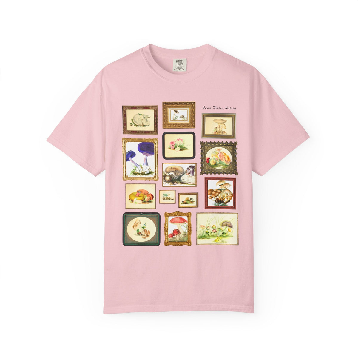 Anna Maria Hussey Art History Tee Shirt for Mushroom Lover or Mycologist, 19th Century Women in STEM, 1800s Scientific British Illustrator - Opal and June