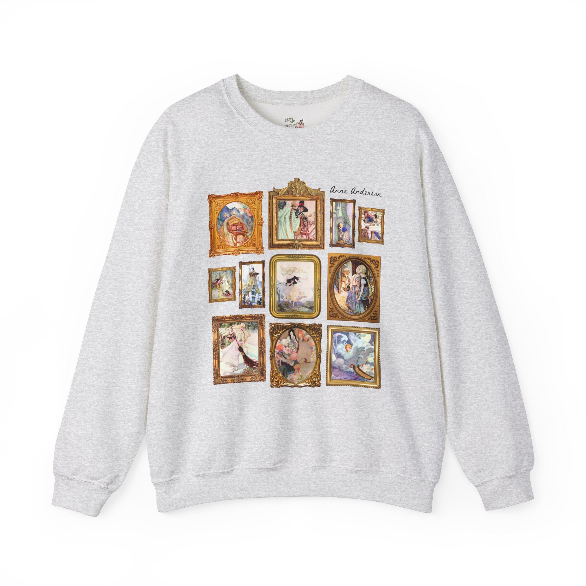 Anne Anderson Fairy Tale Art Nouveau Illustrations Sweatshirt, Famous Paintings of Folk Tales, Hans Christian Andersen, The Brothers Grimm - Opal and June