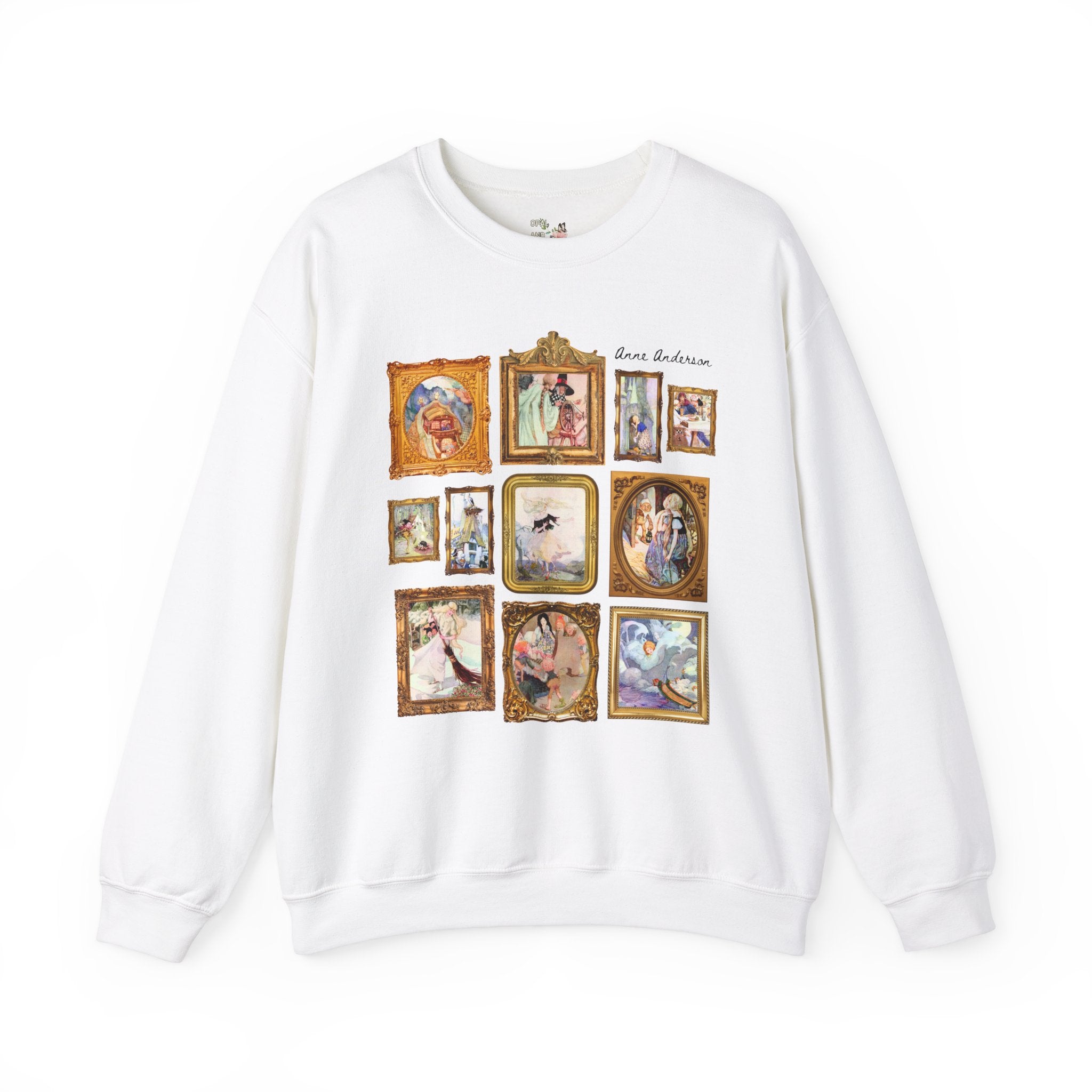 Anne Anderson Fairy Tale Art Nouveau Illustrations Sweatshirt, Famous Paintings of Folk Tales, Hans Christian Andersen, The Brothers Grimm - Opal and June