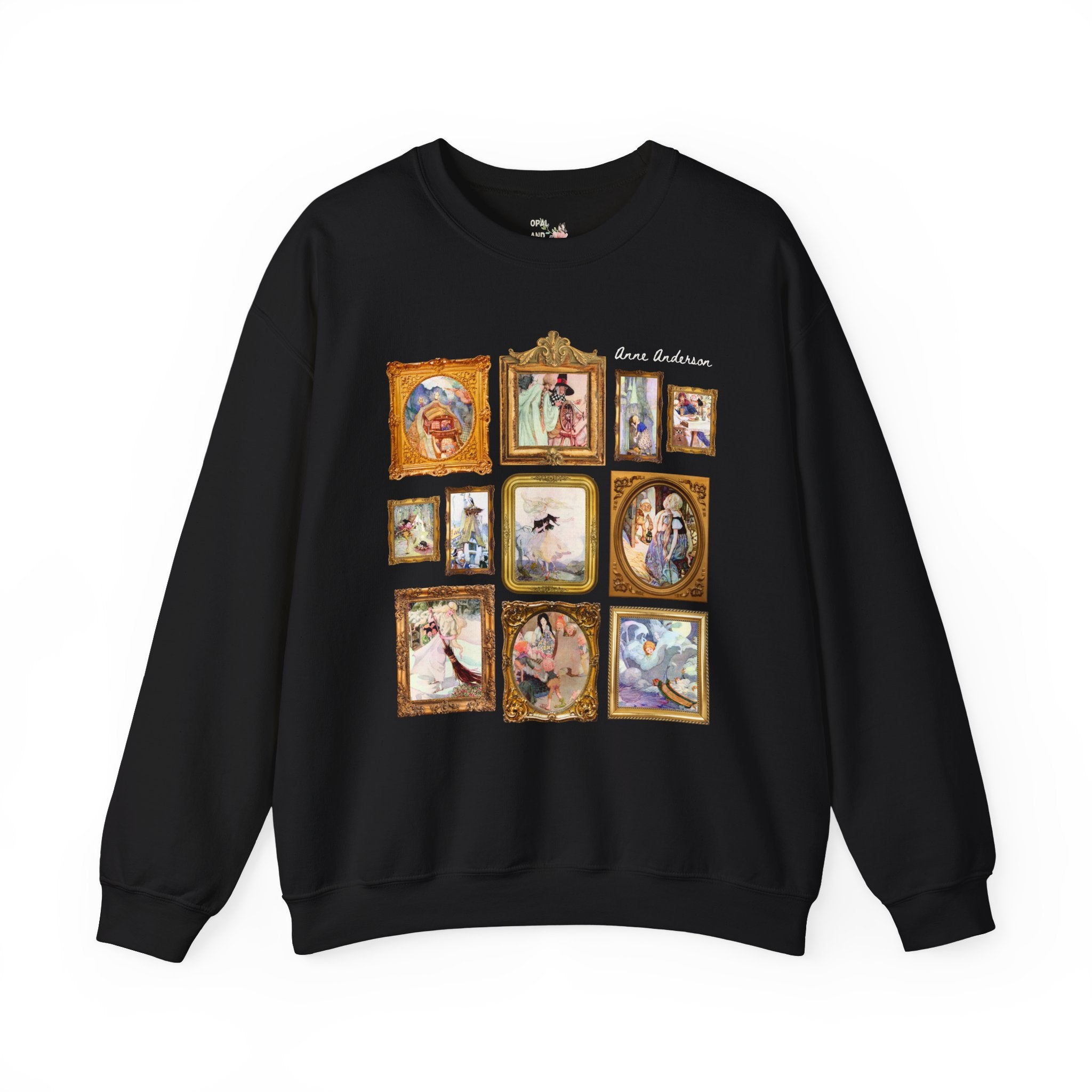 Anne Anderson Fairy Tale Art Nouveau Illustrations Sweatshirt, Famous Paintings of Folk Tales, Hans Christian Andersen, The Brothers Grimm - Opal and June