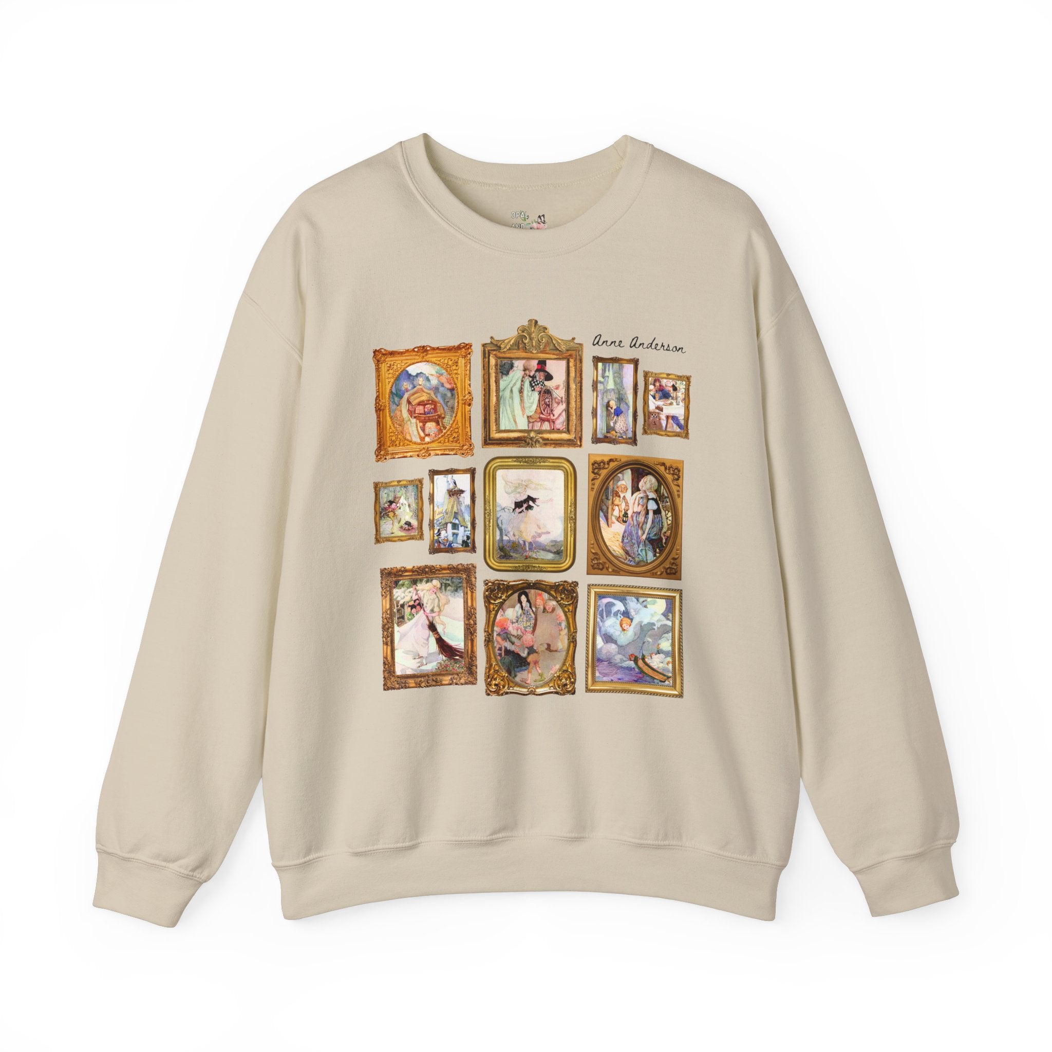 Anne Anderson Fairy Tale Art Nouveau Illustrations Sweatshirt, Famous Paintings of Folk Tales, Hans Christian Andersen, The Brothers Grimm - Opal and June