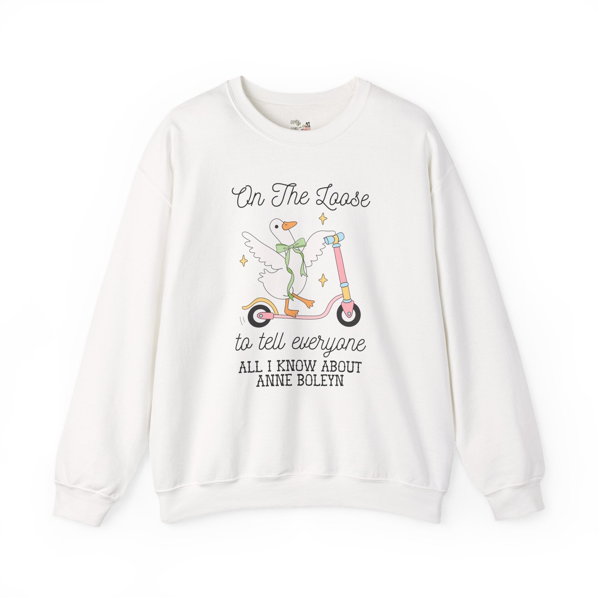 Anne Boleyn Tudor History Sweatshirt, Animal Lover, Silly Goose 90s Aesthetic Crewneck, History Professor, Famous Queens, English History - Opal and June