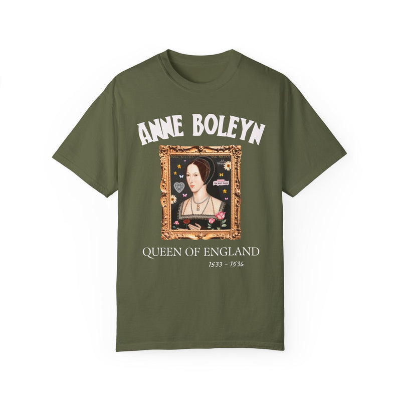 Anne Boleyn Tudor History T-Shirt with Flowers: Cute 90s Scrapbook Vibe, Famous Painting, European History, Famous Queens, Henry VIII Wives - Opal and June