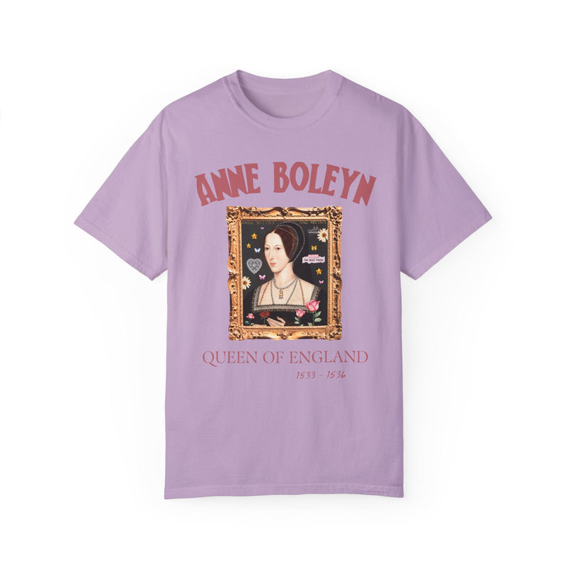 Anne Boleyn Tudor History T-Shirt with Flowers: Cute 90s Scrapbook Vibe, Famous Painting, European History, Famous Queens, Henry VIII Wives - Opal and June