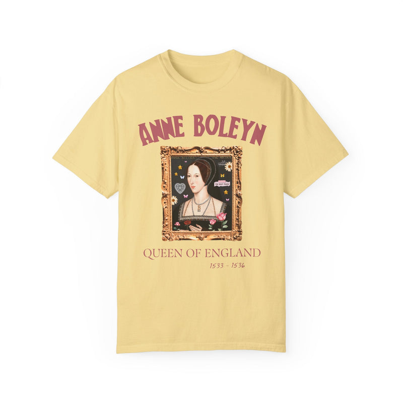 Anne Boleyn Tudor History T-Shirt with Flowers: Cute 90s Scrapbook Vibe, Famous Painting, European History, Famous Queens, Henry VIII Wives - Opal and June