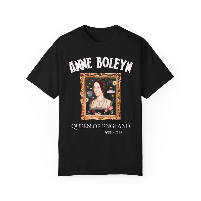 Anne Boleyn Tudor History T-Shirt with Flowers: Cute 90s Scrapbook Vibe, Famous Painting, European History, Famous Queens, Henry VIII Wives - Opal and June