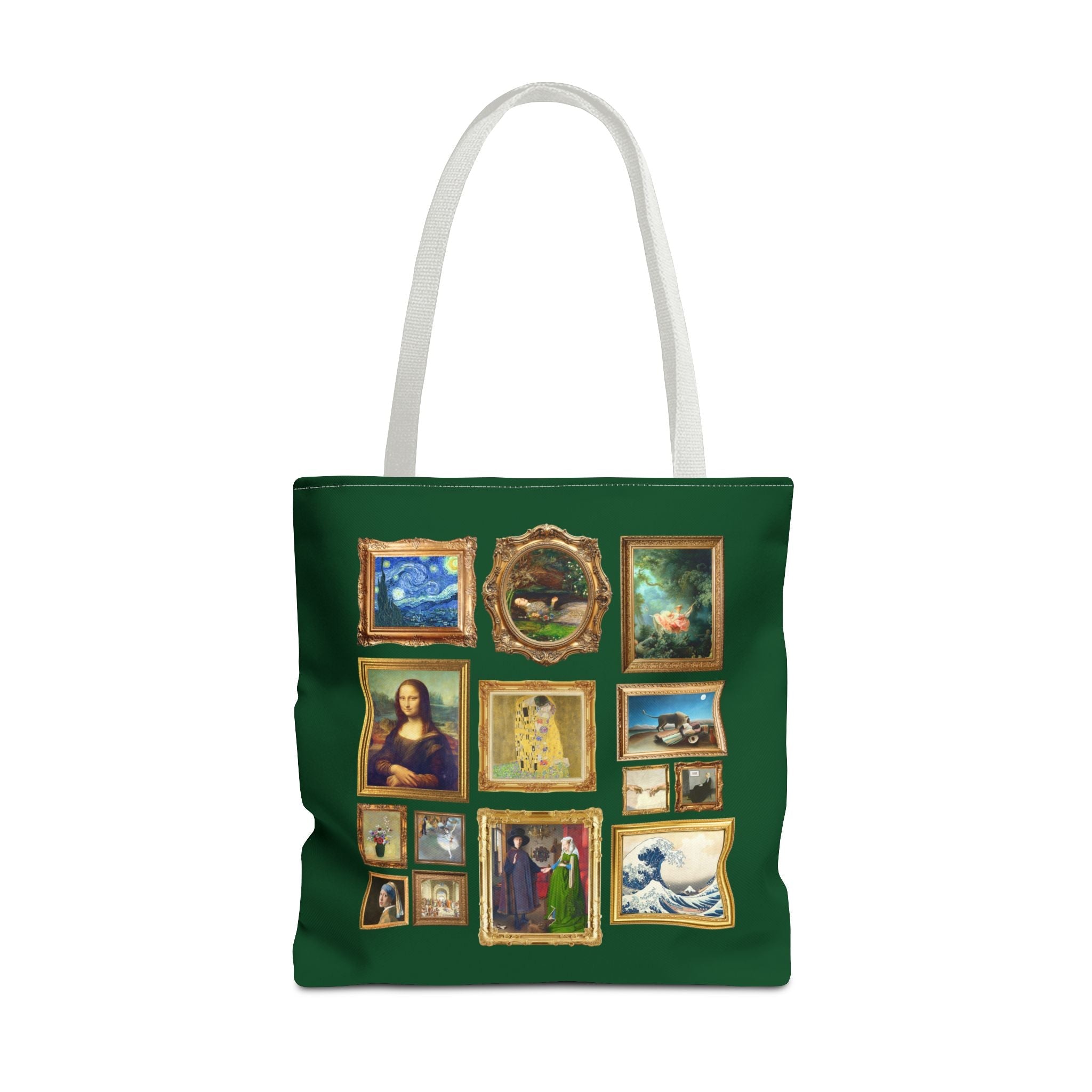 Art History Lover Tote Bag: Famous Paintings, Gallery Wall Aesthetic Tote for Museum Lover or Historian, Mona Lisa da Vinci, The Kiss Klimt - Opal and June