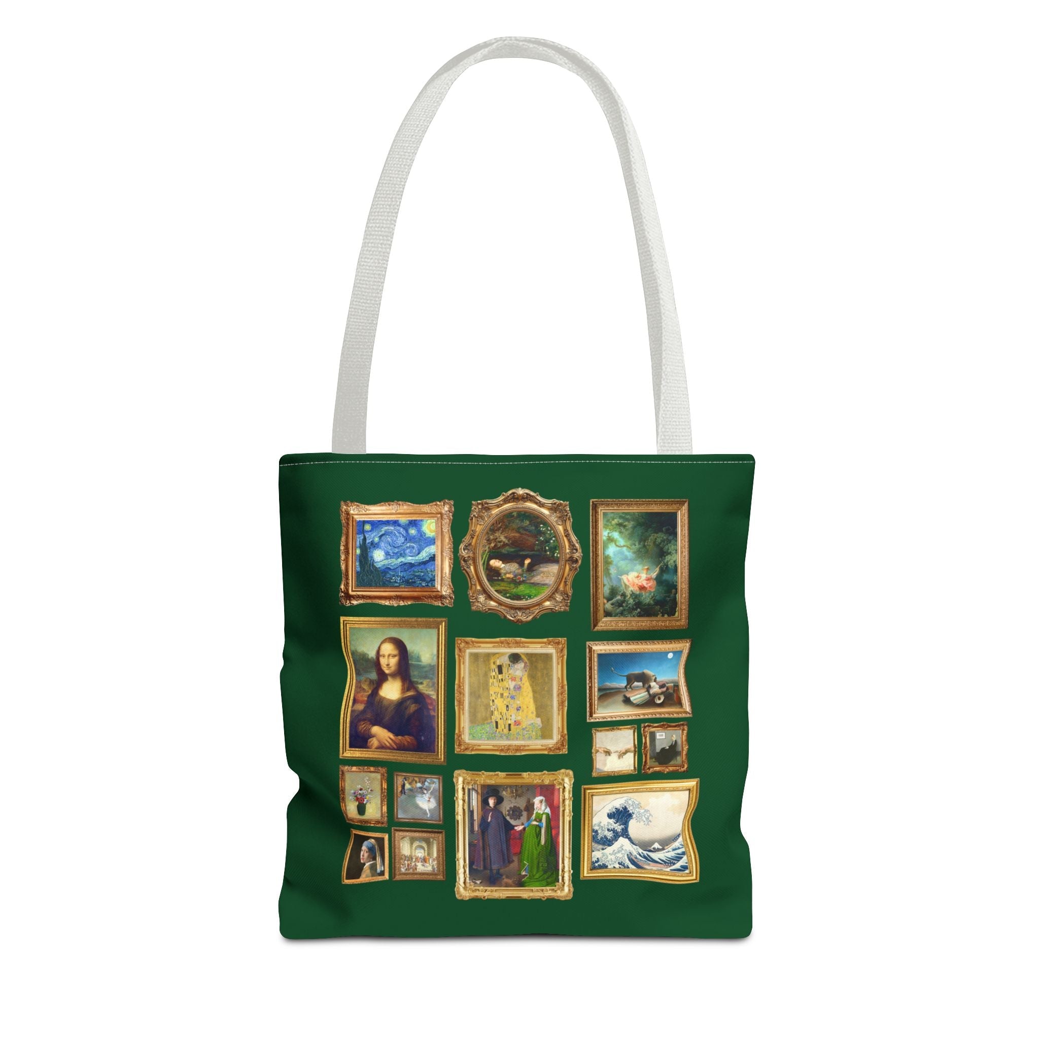 Art History Lover Tote Bag: Famous Paintings, Gallery Wall Aesthetic Tote for Museum Lover or Historian, Mona Lisa da Vinci, The Kiss Klimt - Opal and June