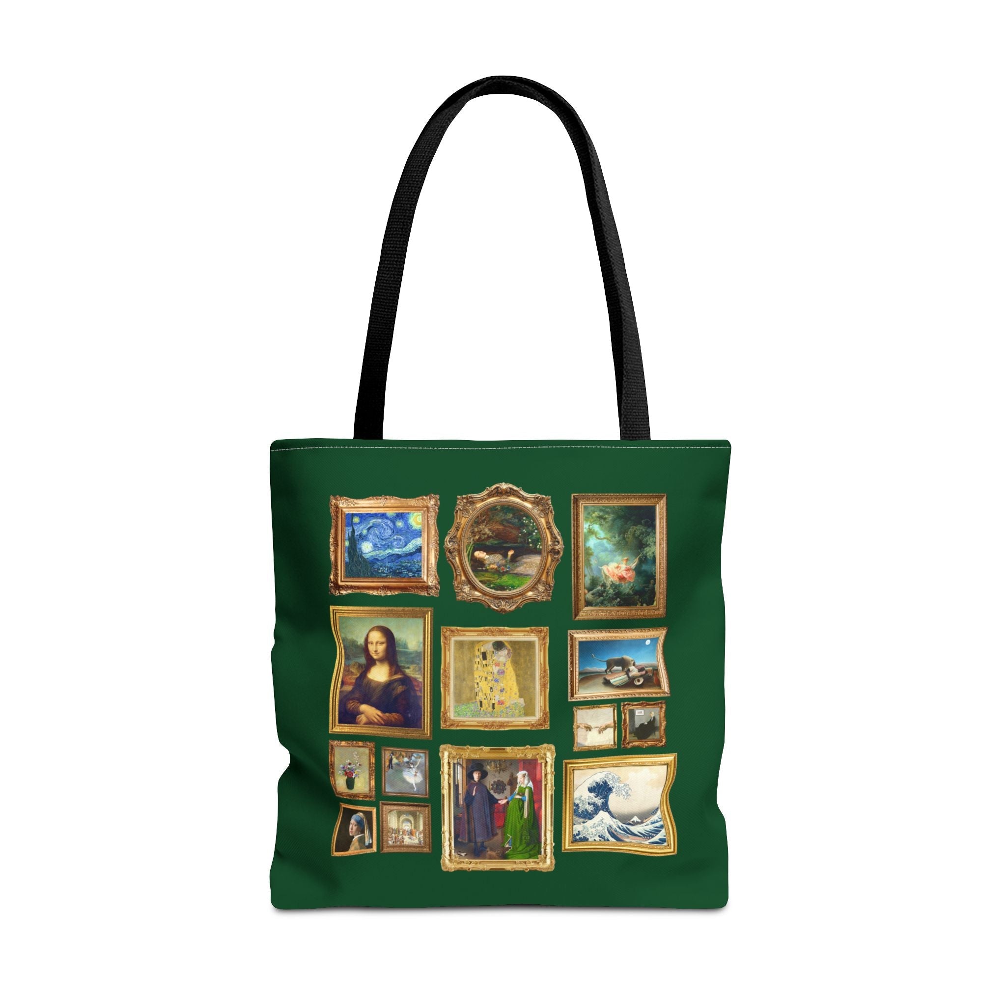 Art History Lover Tote Bag: Famous Paintings, Gallery Wall Aesthetic Tote for Museum Lover or Historian, Mona Lisa da Vinci, The Kiss Klimt - Opal and June