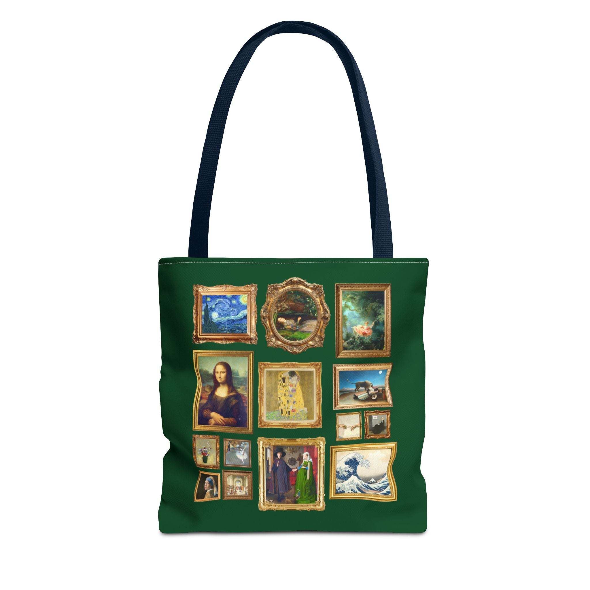 Art History Lover Tote Bag: Famous Paintings, Gallery Wall Aesthetic Tote for Museum Lover or Historian, Mona Lisa da Vinci, The Kiss Klimt - Opal and June