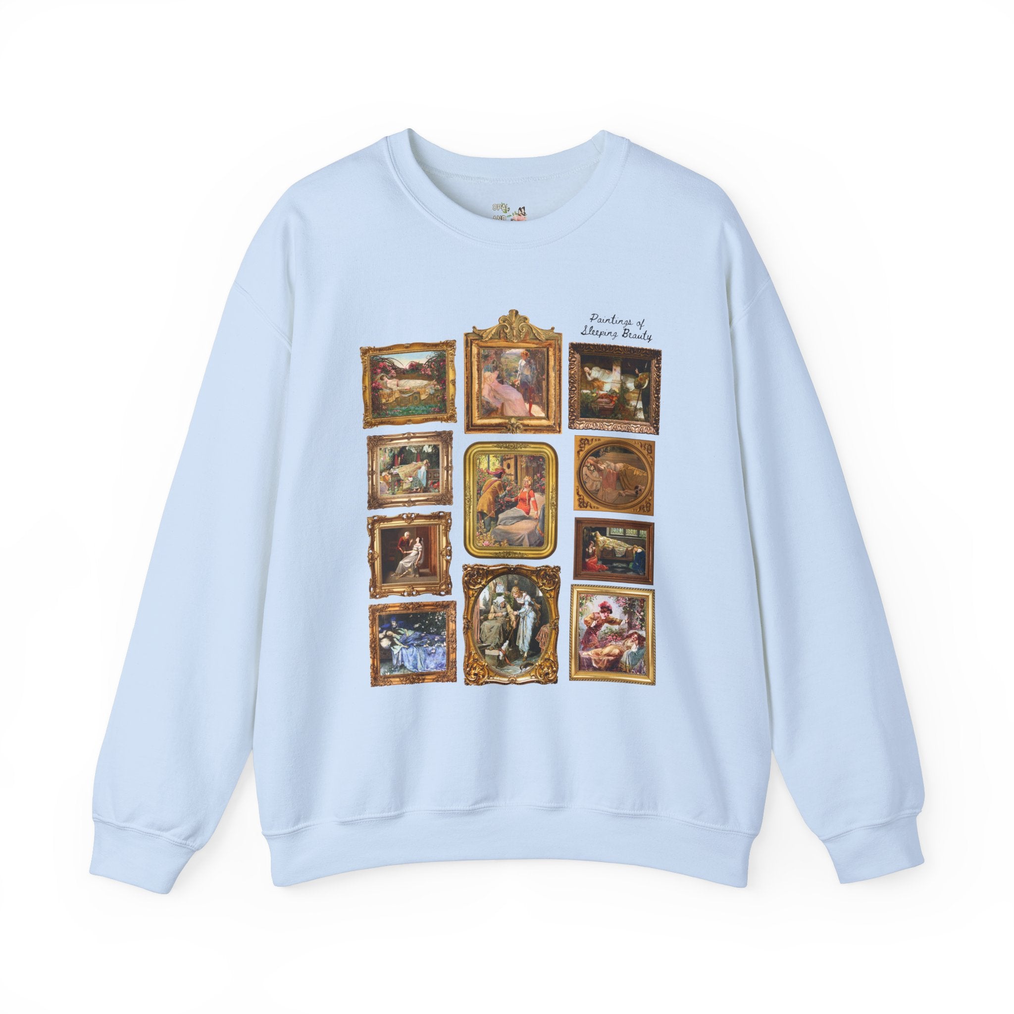 Art History Paintings of Sleeping Beauty, Sweatshirt for Reader Who Loves Fairy Tales, Charles Perrault, Brothers Grimm, European Folklore - Opal and June