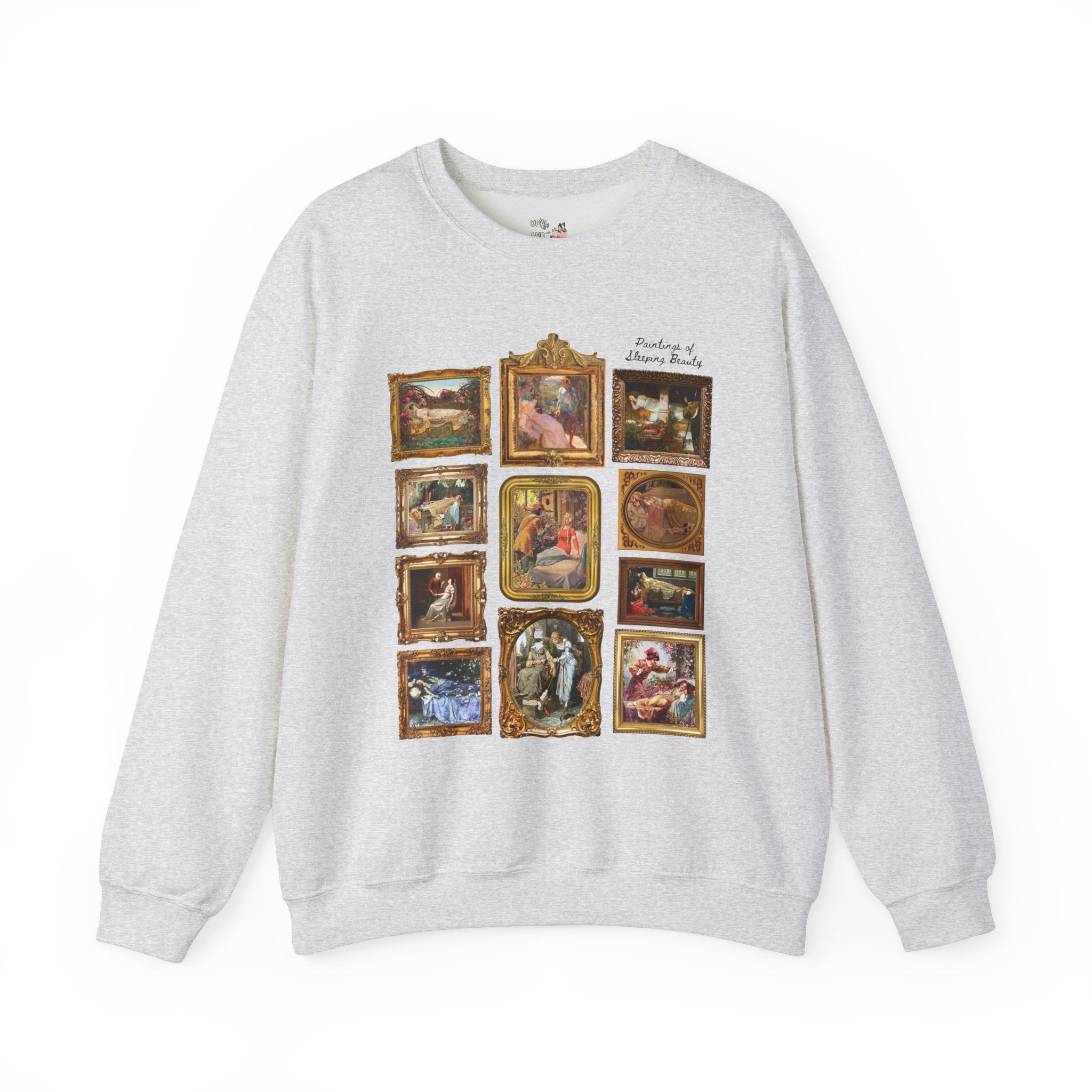 Art History Paintings of Sleeping Beauty, Sweatshirt for Reader Who Loves Fairy Tales, Charles Perrault, Brothers Grimm, European Folklore - Opal and June