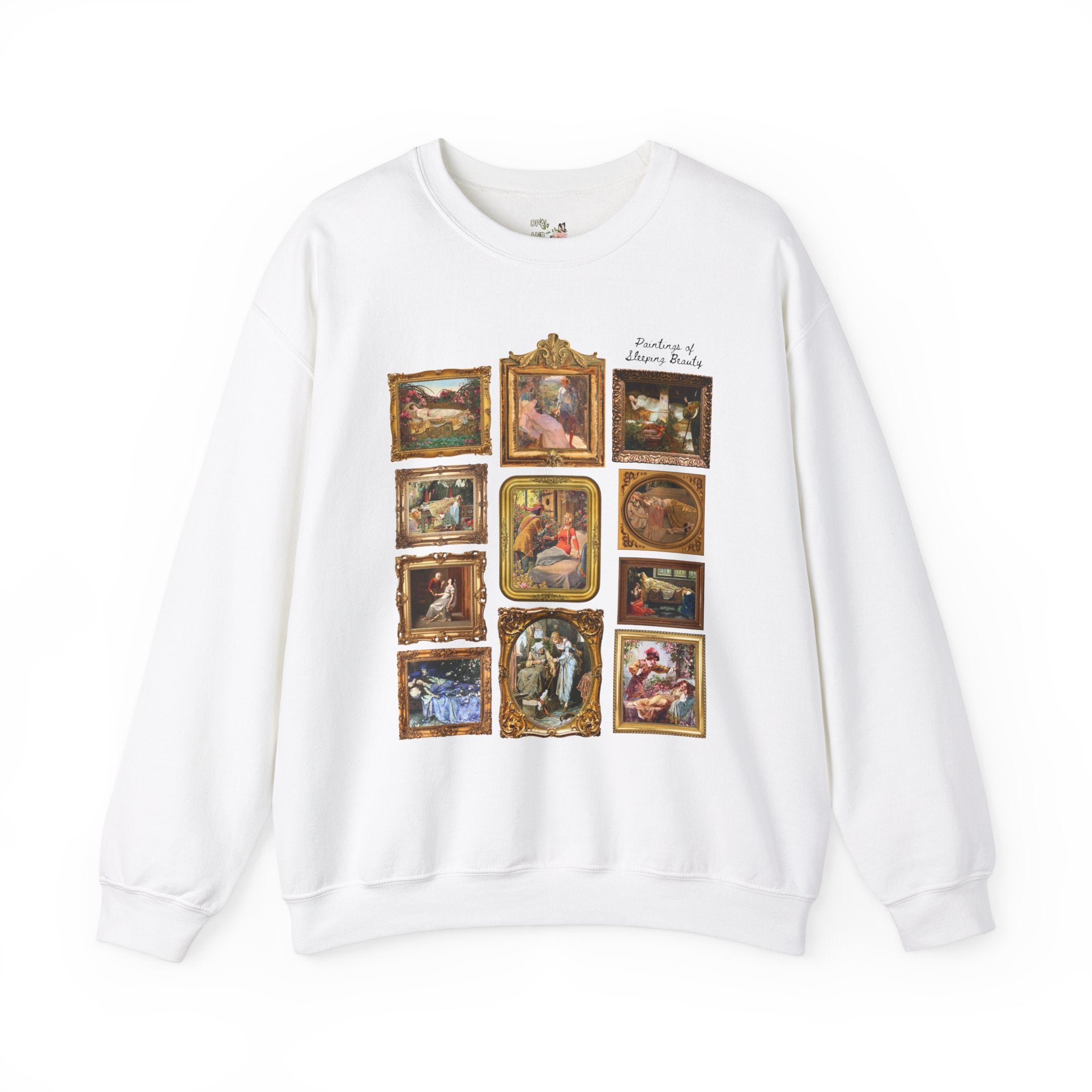 Art History Paintings of Sleeping Beauty, Sweatshirt for Reader Who Loves Fairy Tales, Charles Perrault, Brothers Grimm, European Folklore - Opal and June