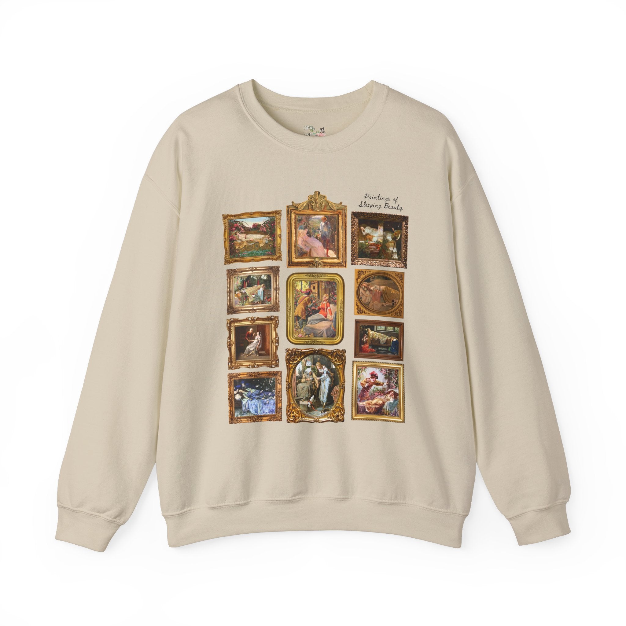 Art History Paintings of Sleeping Beauty, Sweatshirt for Reader Who Loves Fairy Tales, Charles Perrault, Brothers Grimm, European Folklore - Opal and June