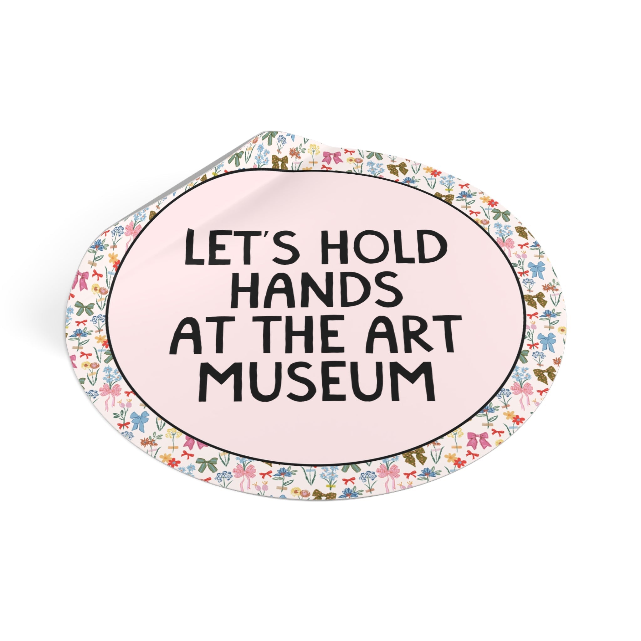 Art Museum Lover Gift: Let's Hold Hands at the Art Museum, Silly and Cute Gift for Girlfriend, Sticker from Boyfriend Art History Lover Gift - Opal and June