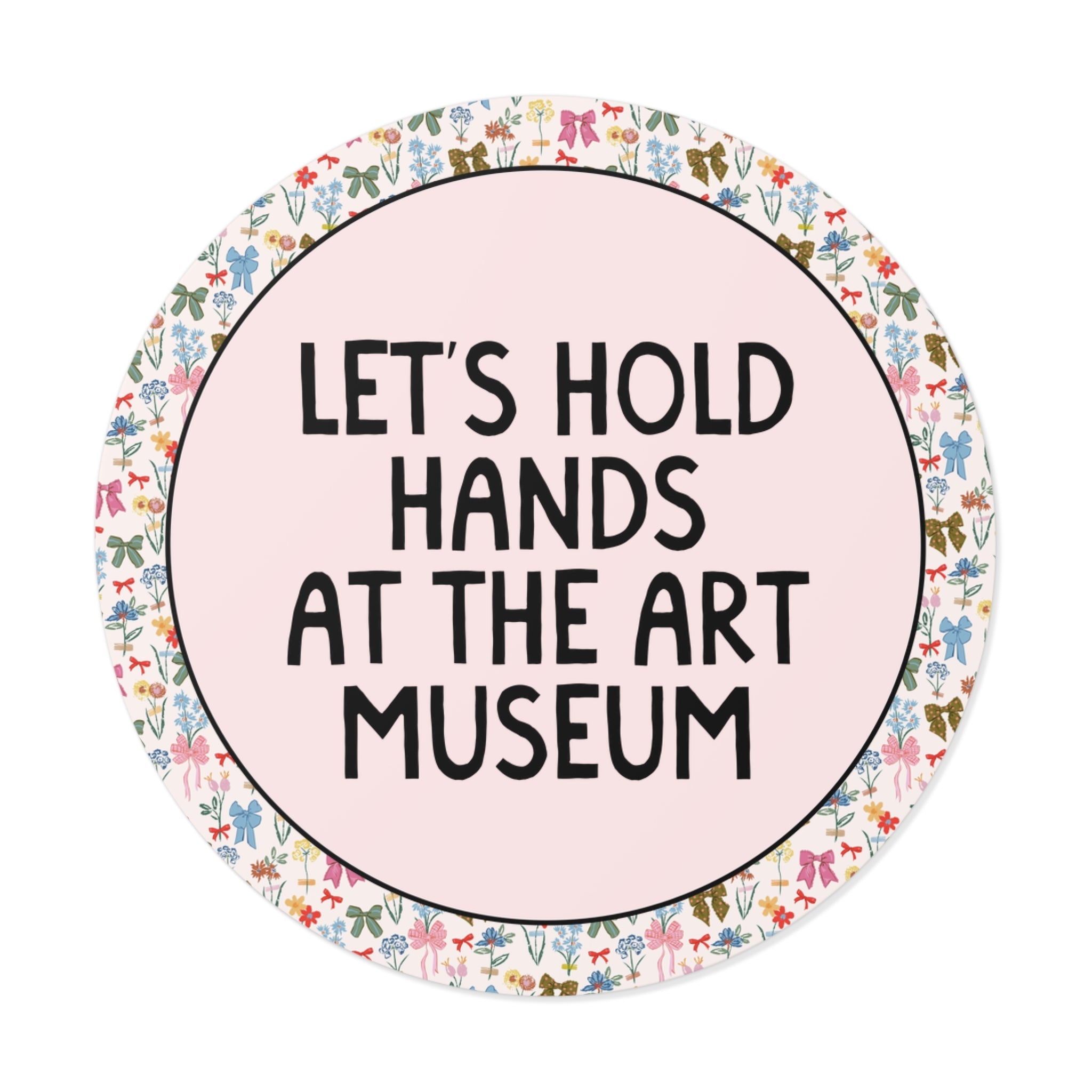 Art Museum Lover Gift: Let's Hold Hands at the Art Museum, Silly and Cute Gift for Girlfriend, Sticker from Boyfriend Art History Lover Gift - Opal and June