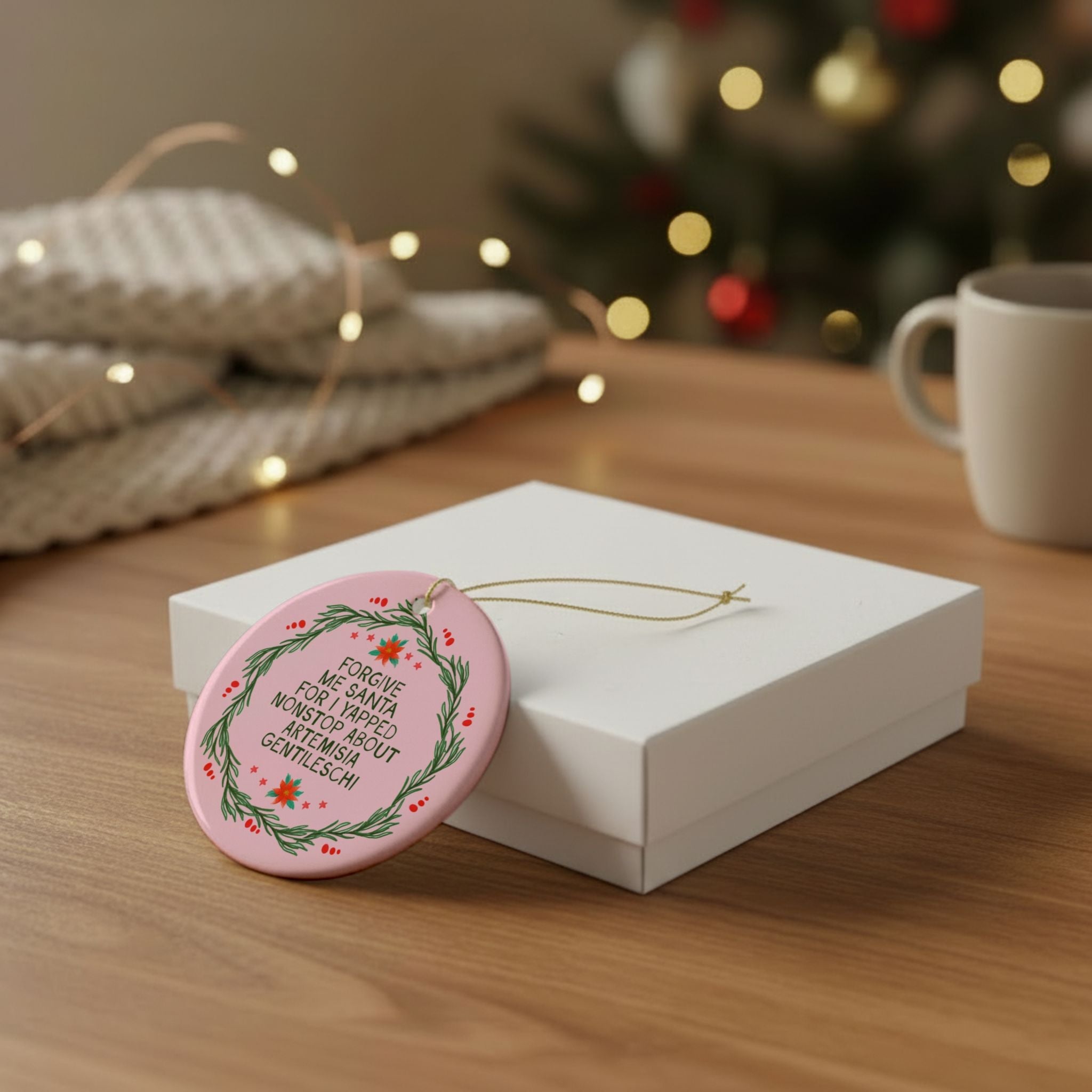 Artemisia Gentileschi Art History Buff Holiday Ornament : Forgive Me Santa for I Yapped Nonstop About Artemisia Gentileschi Baroque Artist - Opal and June