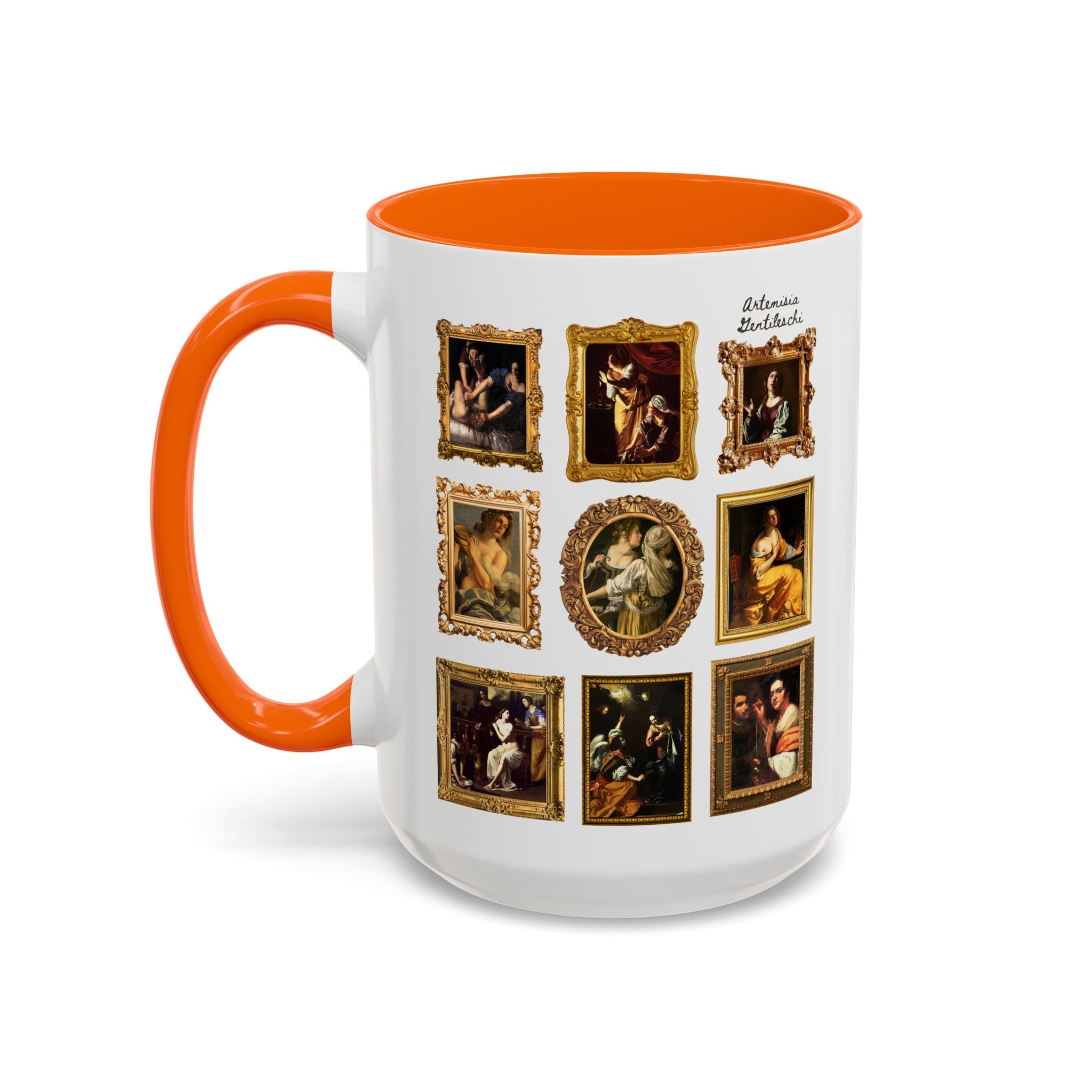 Artemisia Gentileschi Art History Coffee Mug: Includes Painting of Judith and Her Maidservant with The Head of Holofernes - Opal and June