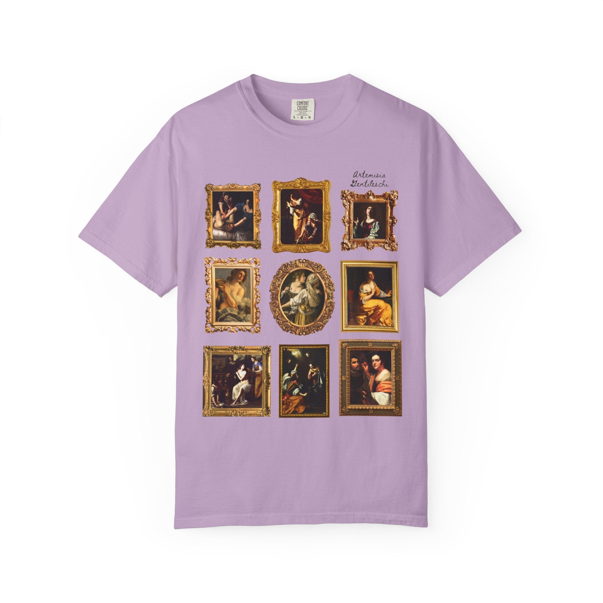 Artemisia Gentileschi Art History Tee Shirt with Judith and Her Maidservant with The Head of Holofernes, Women's Art History Feminist Gift - Opal and June