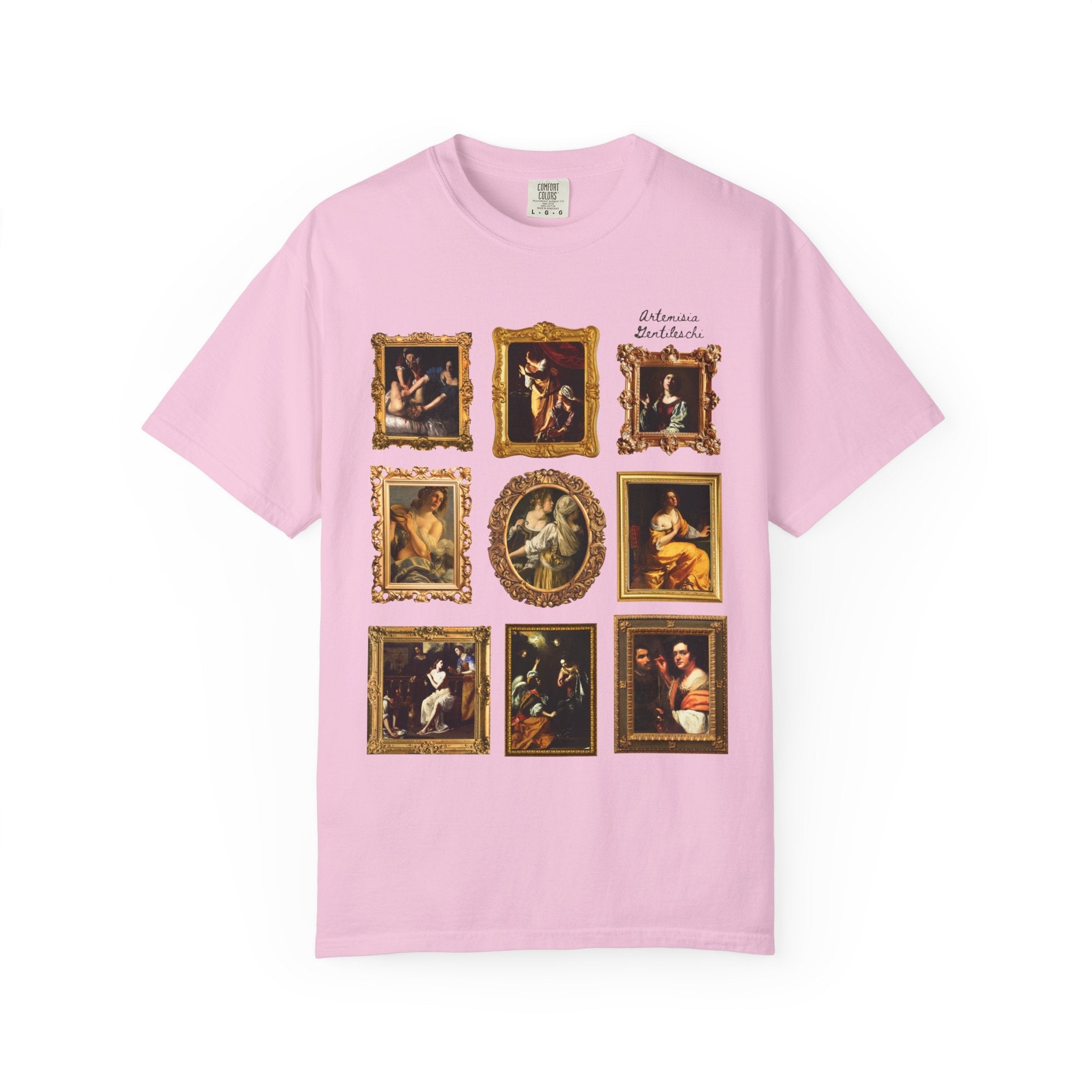 Artemisia Gentileschi Art History Tee Shirt with Judith and Her Maidservant with The Head of Holofernes, Women's Art History Feminist Gift - Opal and June