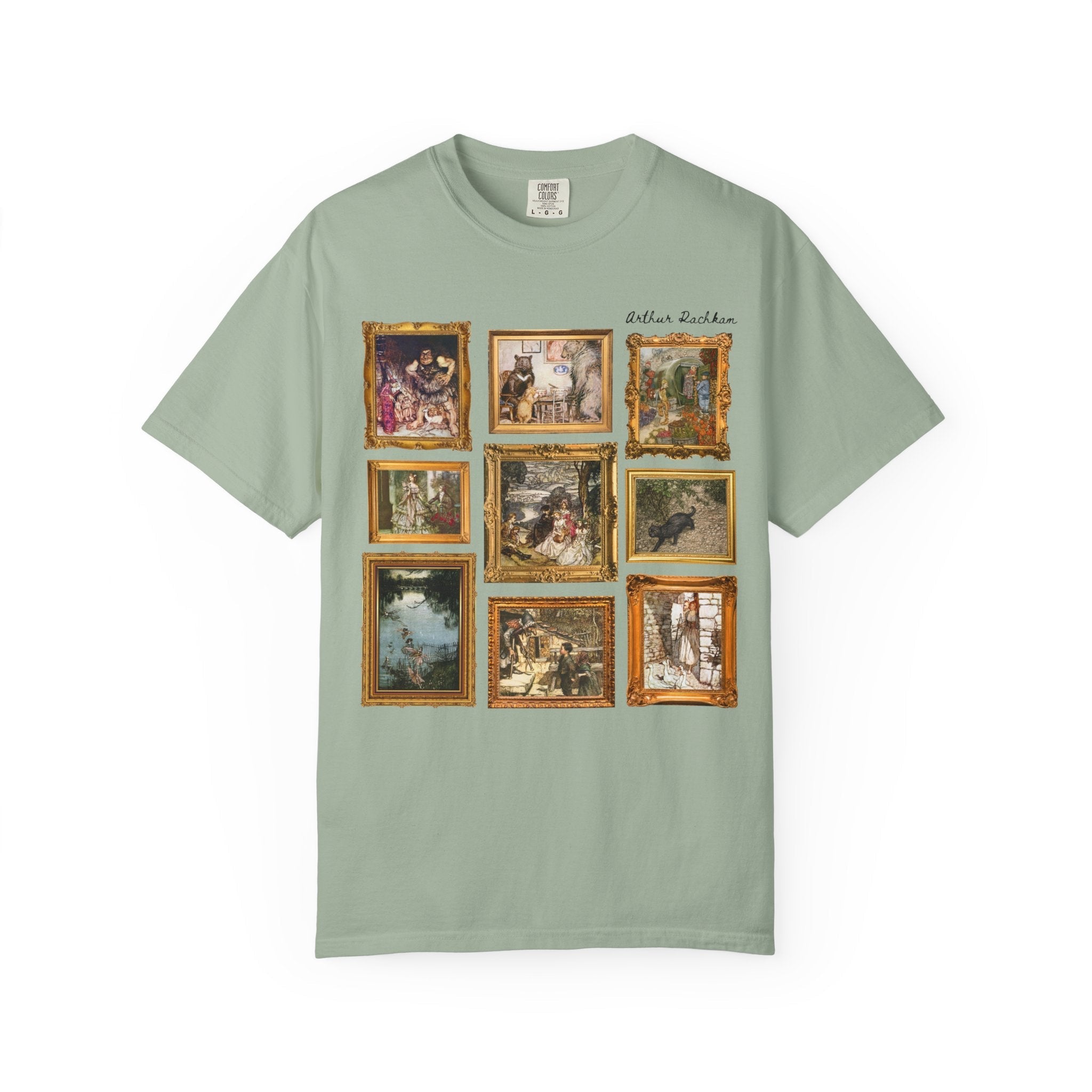 Arthur Rackham Art History Lover Tee Shirt, Famous Fairy Tale Illustrations, Book Lover Gift Idea, Cute Bookish European Folklore T-Shirt - Opal and June