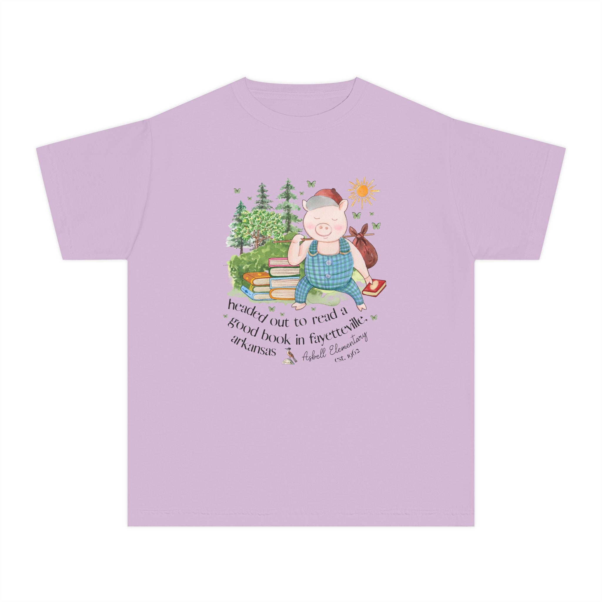 Asbell Elementary Kids Tee Shirt: Headed Out to Read a Good Book - Opal and June