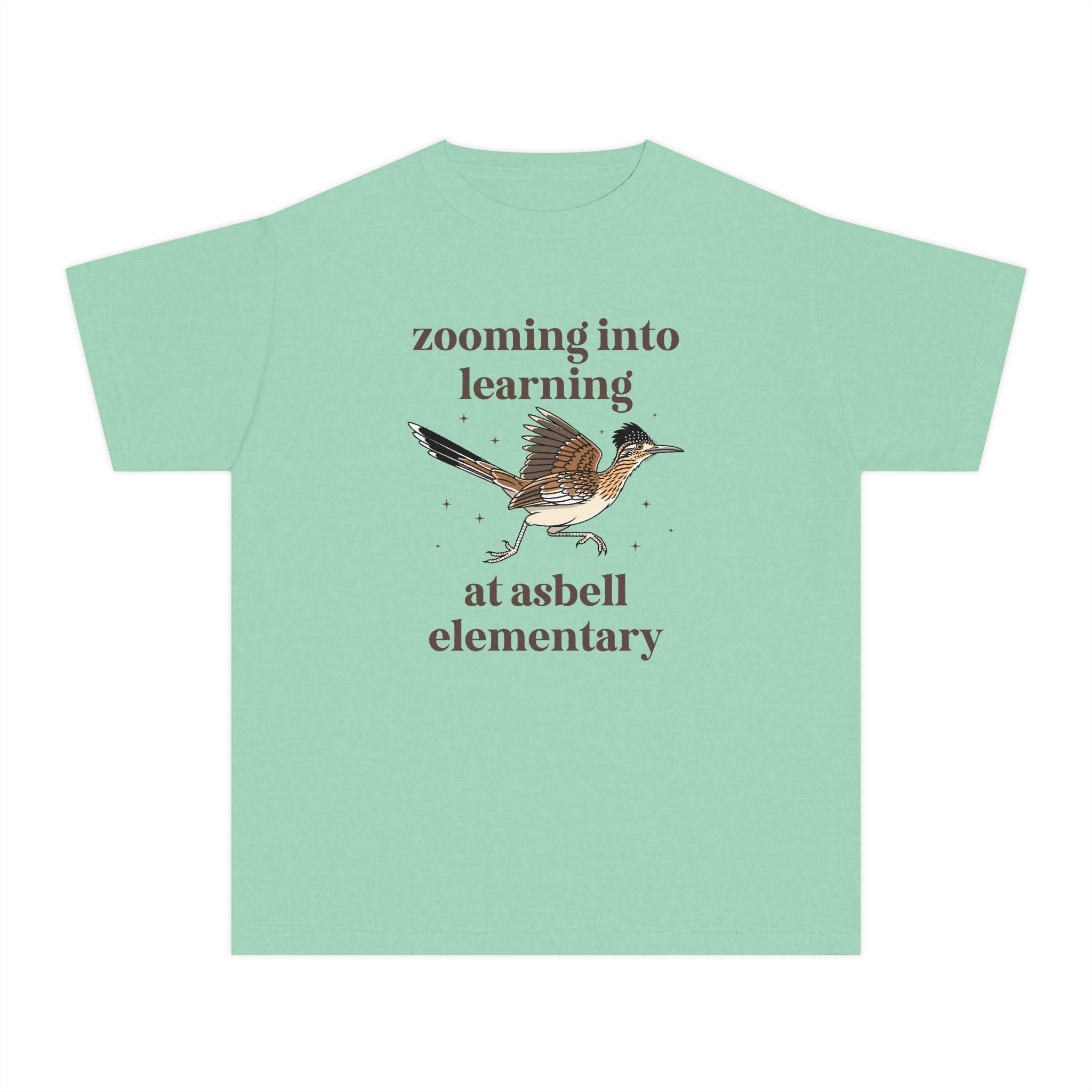 Asbell Elementary School Kids Tee Shirt: Zooming Into learning at Asbell Elementary | FPS + Opal and June Kids Tee Shirt, Fayetteville Public Schools - Opal and June