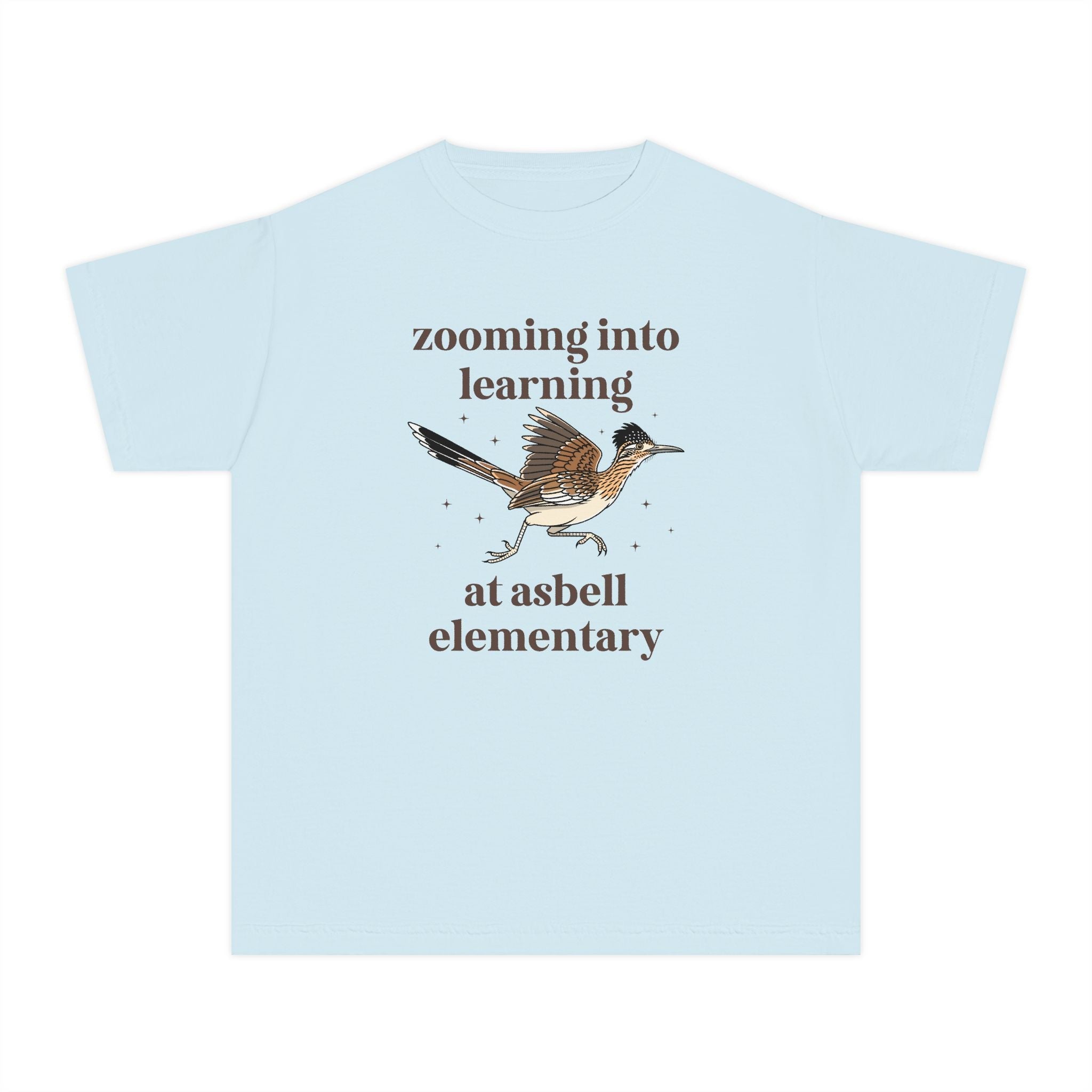 Asbell Elementary School Kids Tee Shirt: Zooming Into learning at Asbell Elementary | FPS + Opal and June Kids Tee Shirt, Fayetteville Public Schools - Opal and June