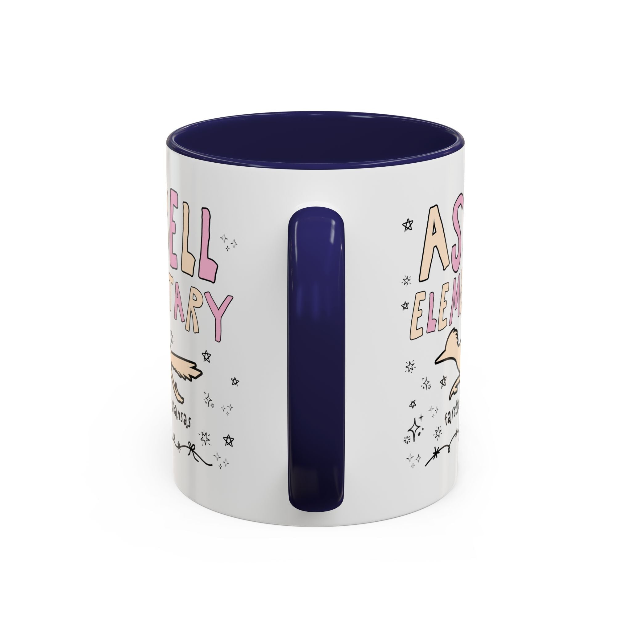 Asbell Elementary School: Pink and Beige 11 Oz Coffee Mug | FPS + Opal and June Coffee Mug, Fayetteville Public Schools - Opal and June