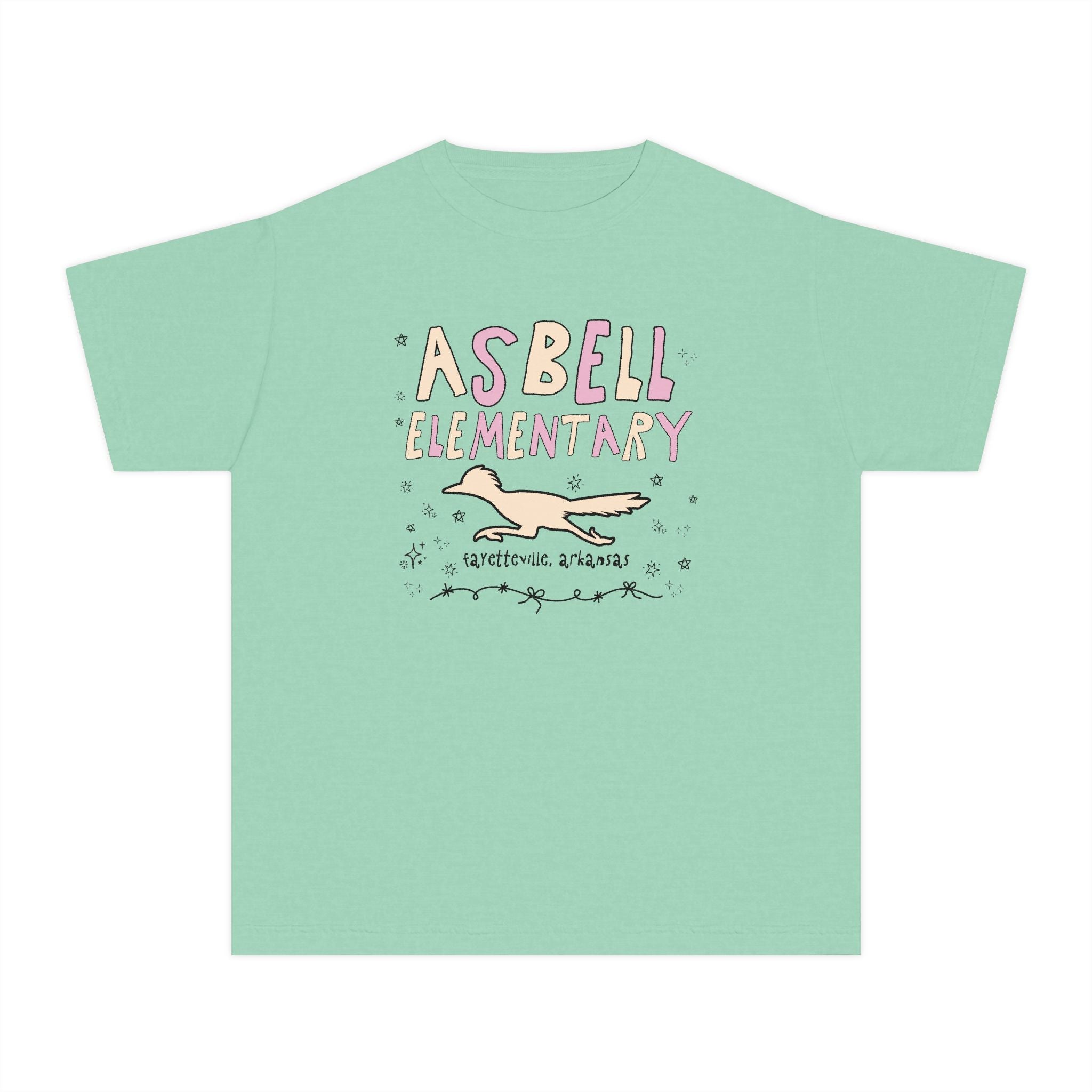 Asbell Elementary School: Pink and Beige Kids Tee Shirt | FPS + Opal and June Kids Tee Shirt, Fayetteville Public Schools - Opal and June