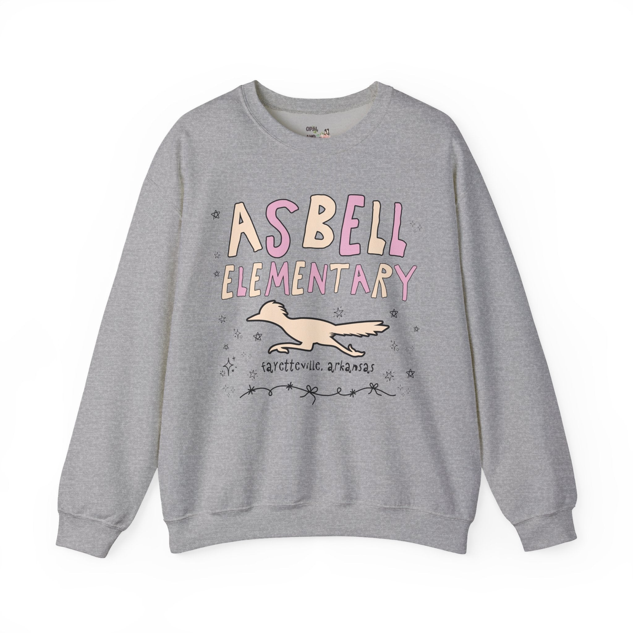 Asbell Elementary School: Pink and Beige Sweatshirt | FPS + Opal and June Sweatshirt, Fayetteville Public Schools - Opal and June