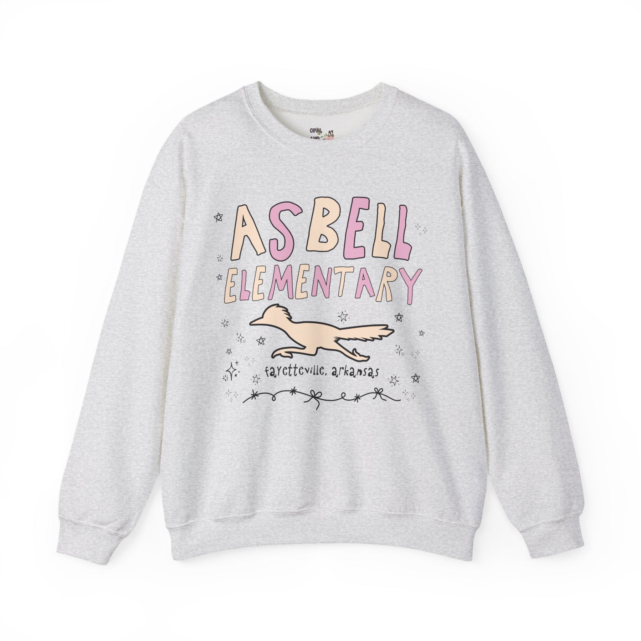 Asbell Elementary School: Pink and Beige Sweatshirt | FPS + Opal and June Sweatshirt, Fayetteville Public Schools - Opal and June