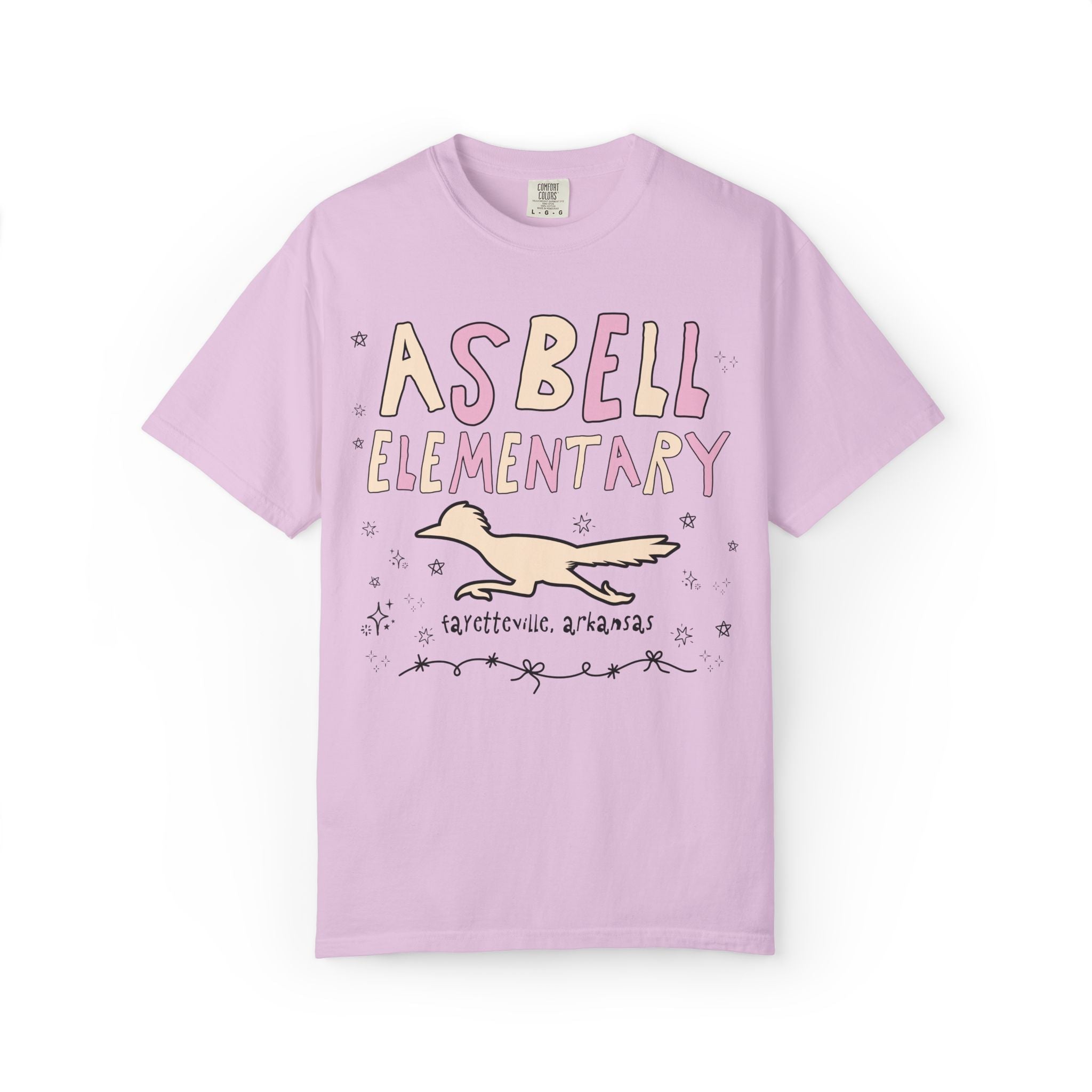 Asbell Elementary School: Pink and Beige Tee Shirt | FPS + Opal and June Tee Shirt, Fayetteville Public Schools - Opal and June