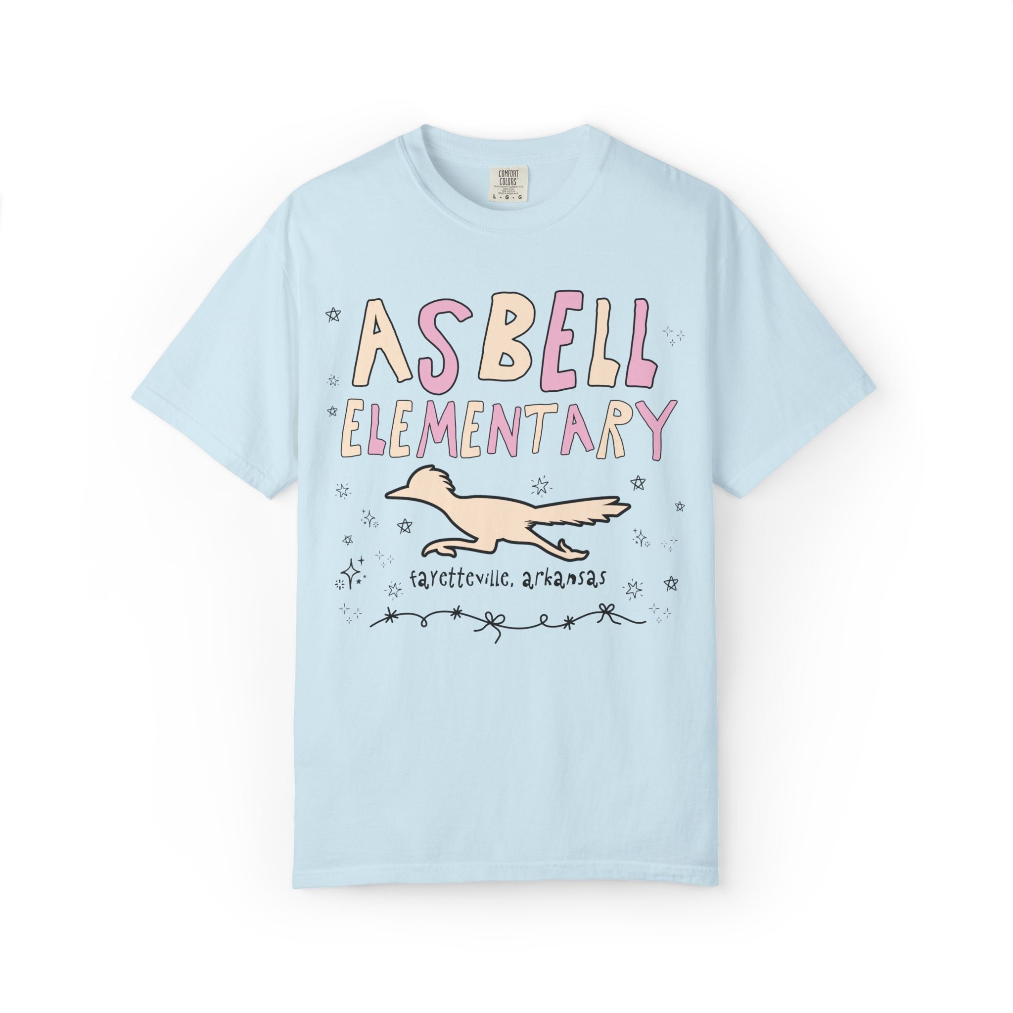 Asbell Elementary School: Pink and Beige Tee Shirt | FPS + Opal and June Tee Shirt, Fayetteville Public Schools - Opal and June