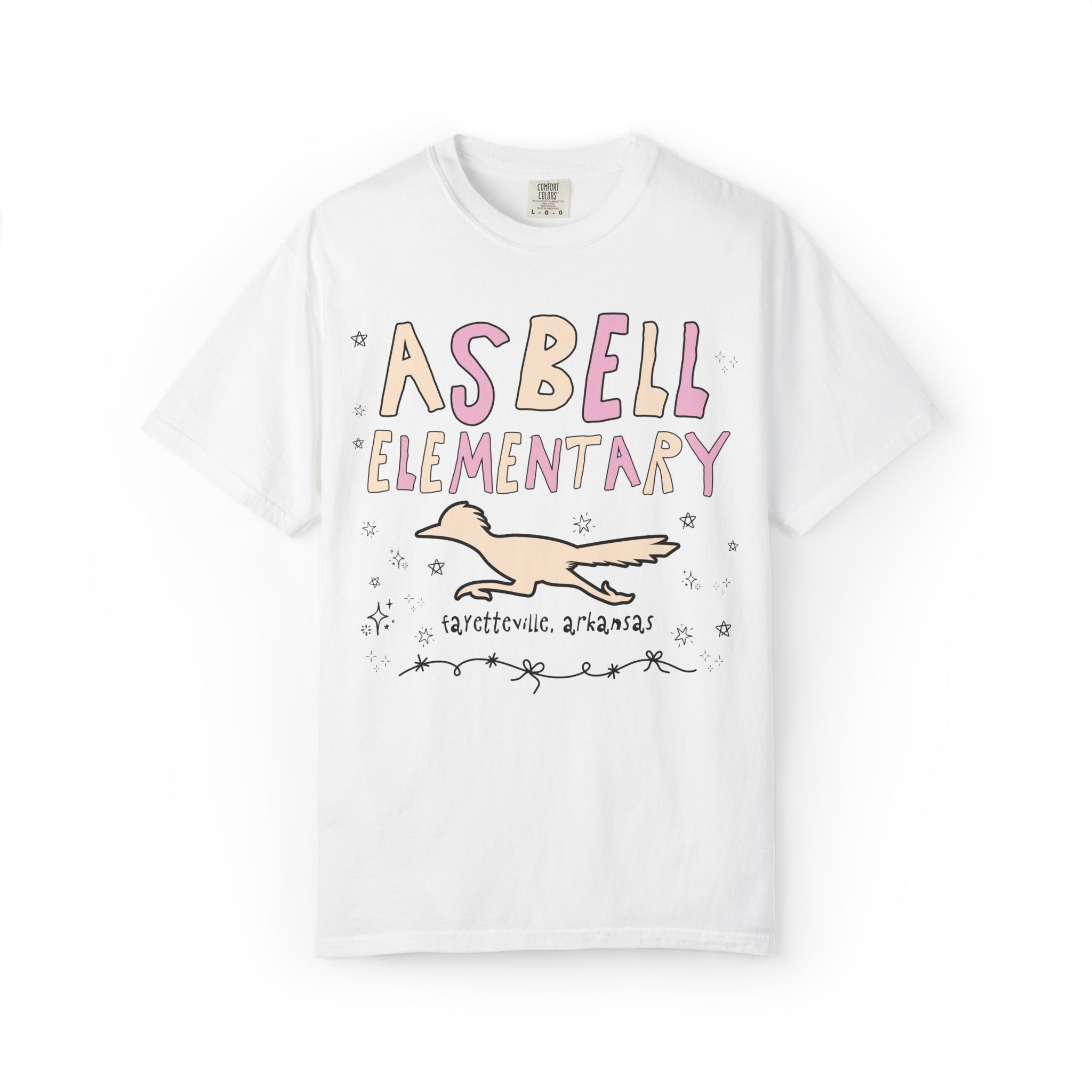 Asbell Elementary School: Pink and Beige Tee Shirt | FPS + Opal and June Tee Shirt, Fayetteville Public Schools - Opal and June