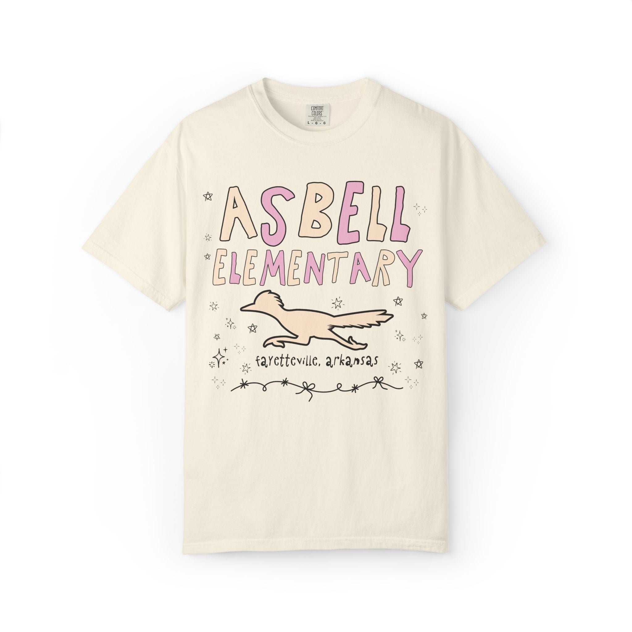 Asbell Elementary School: Pink and Beige Tee Shirt | FPS + Opal and June Tee Shirt, Fayetteville Public Schools - Opal and June