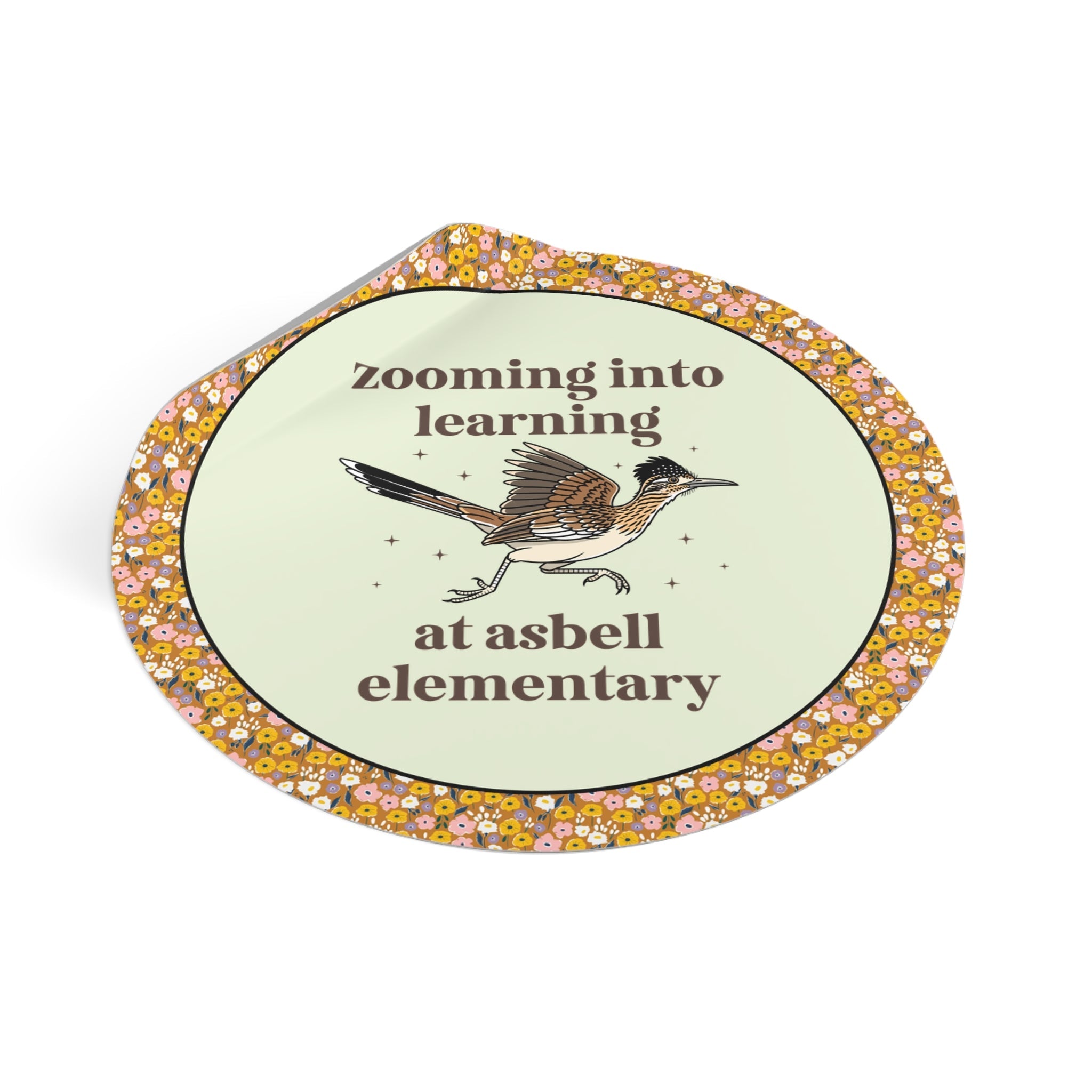Asbell Elementary School Sticker: Zooming Into learning at Asbell Elementary | FPS + Opal and June Sticker, Fayetteville Public Schools - Opal and June