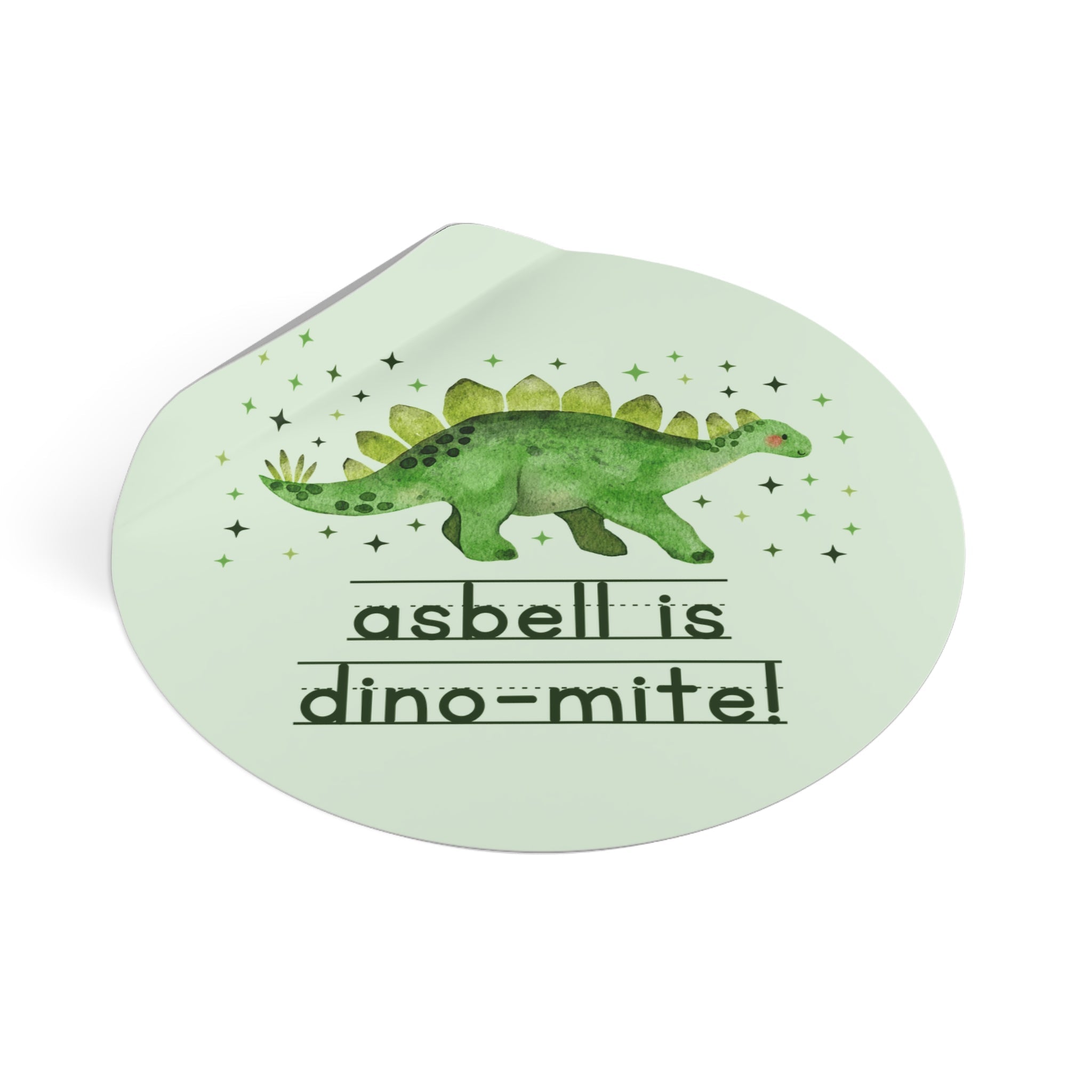 Asbell Elementary Sticker: Asbell is Dino - Mite! | FPS + Opal and June Sticker, Fayetteville Public Schools - Opal and June