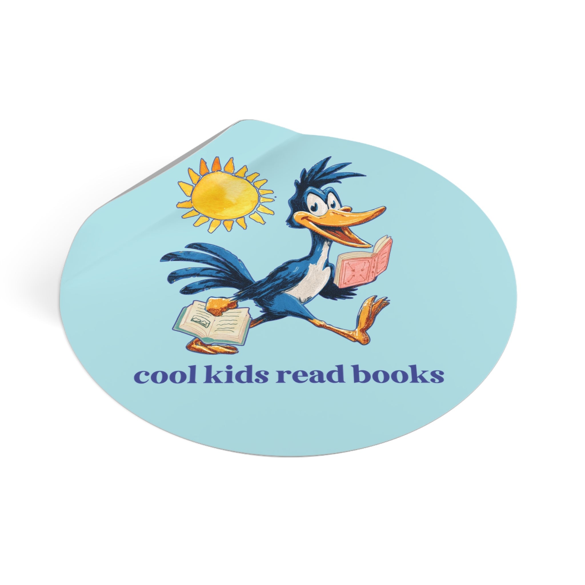 Asbell Elementary Sticker: Cool Kids Read Books - Opal and June