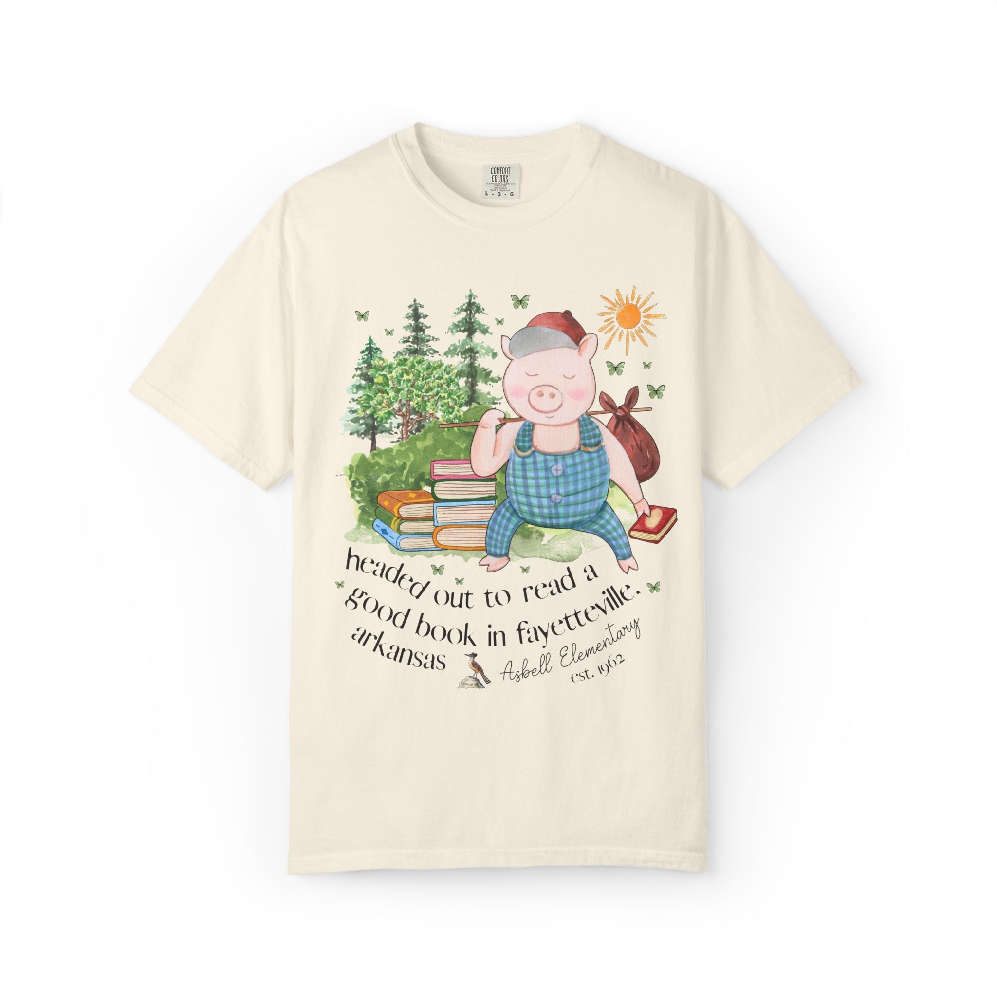 Asbell Elementary Tee Shirt: Headed Out to Read a Good Book - Opal and June