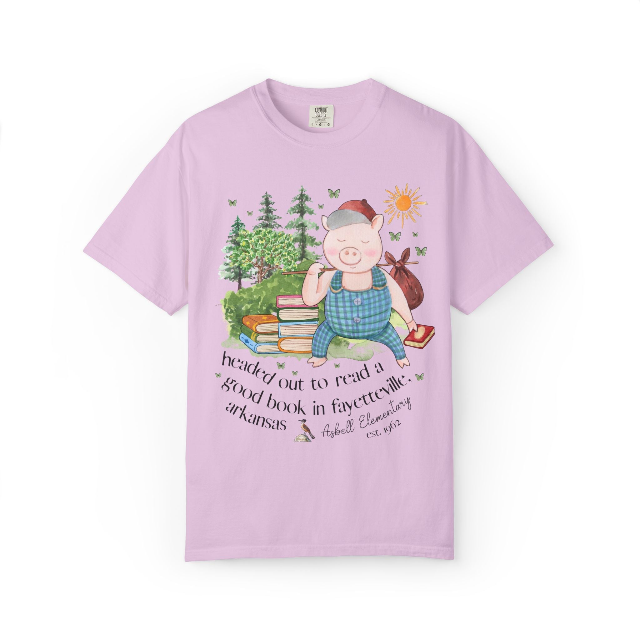 Asbell Elementary Tee Shirt: Headed Out to Read a Good Book - Opal and June